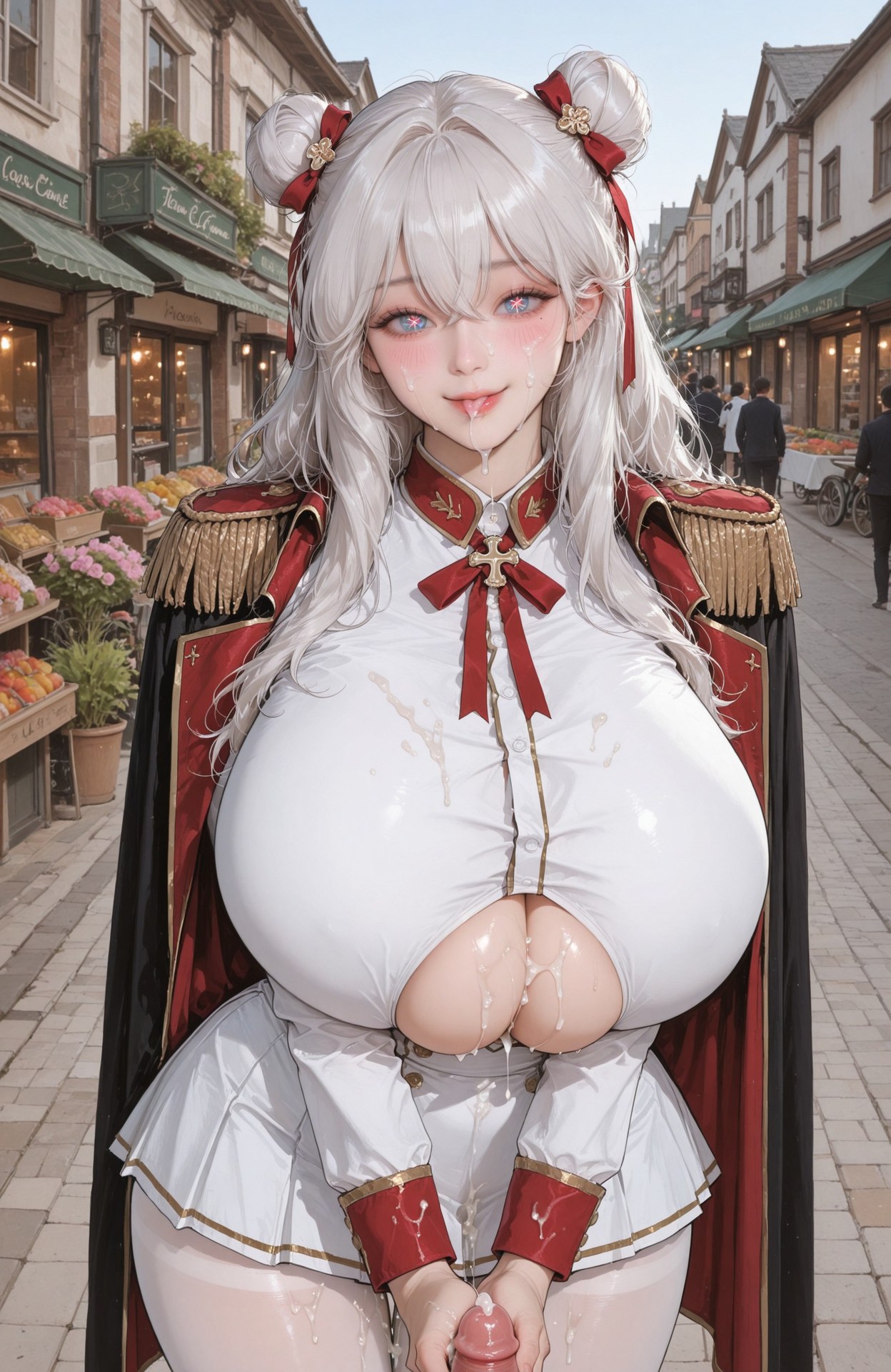 AI Generated Anime Girl - Azur Lane Le Malin bộ ảnh AI uniform styling, explicit nude detail 101P