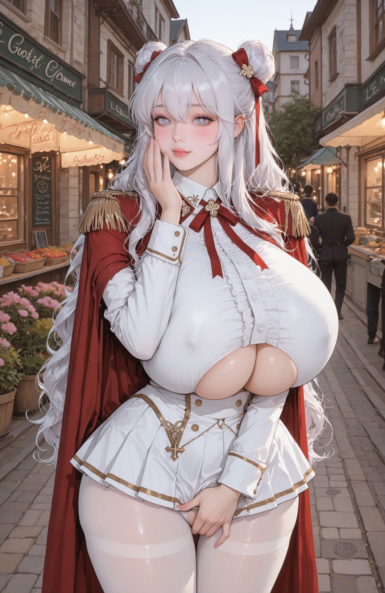 AI Generated Anime Girl - Azur Lane Le Malin bộ ảnh AI uniform styling, explicit nude detail 101P