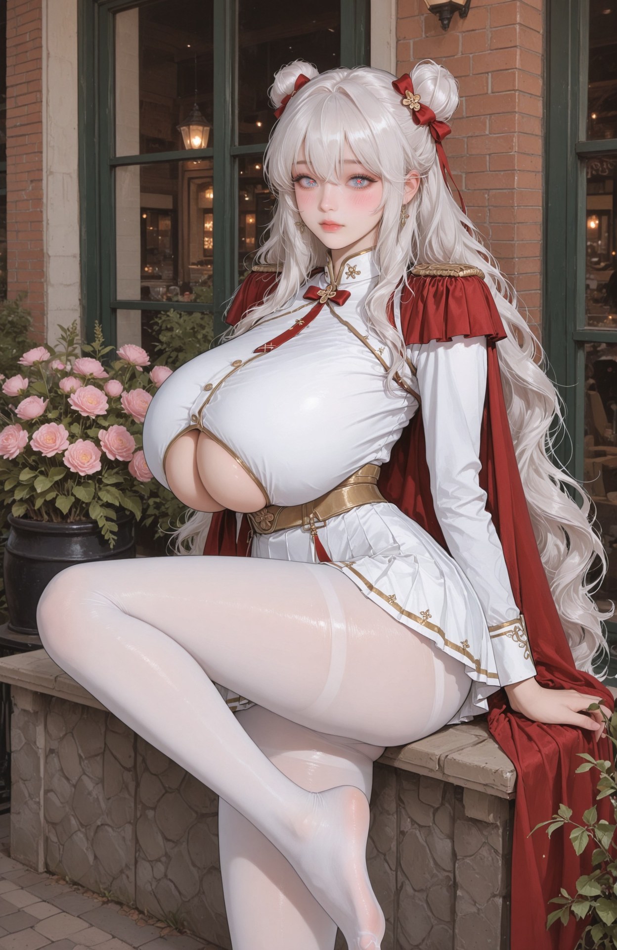 AI Generated Anime Girl - Azur Lane Le Malin bộ ảnh AI uniform styling, explicit nude detail 101P
