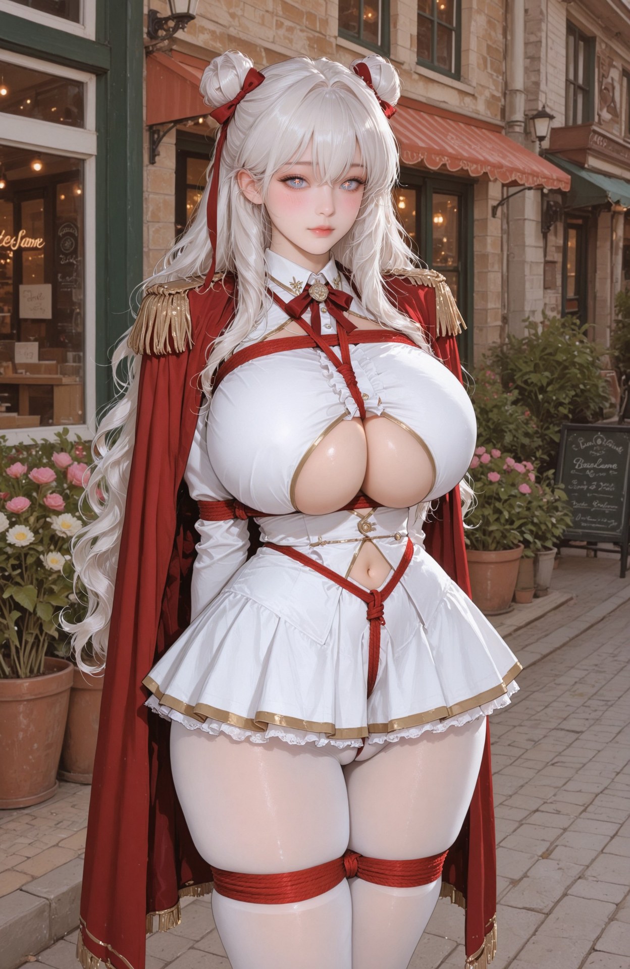 AI Generated Anime Girl - Azur Lane Le Malin bộ ảnh AI uniform styling, explicit nude detail 101P