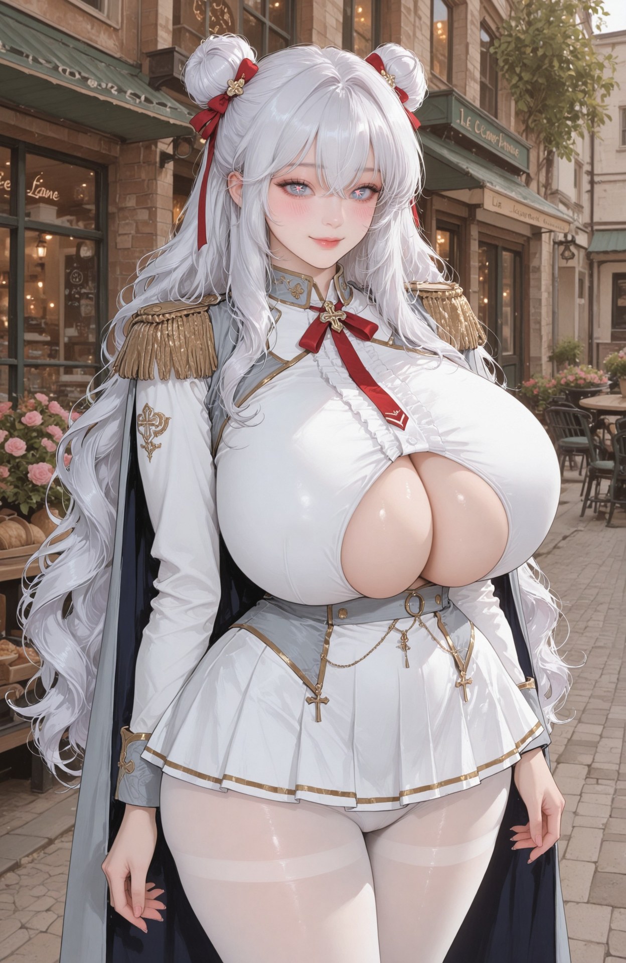 AI Generated Anime Girl - Azur Lane Le Malin bộ ảnh AI uniform styling, explicit nude detail 101P