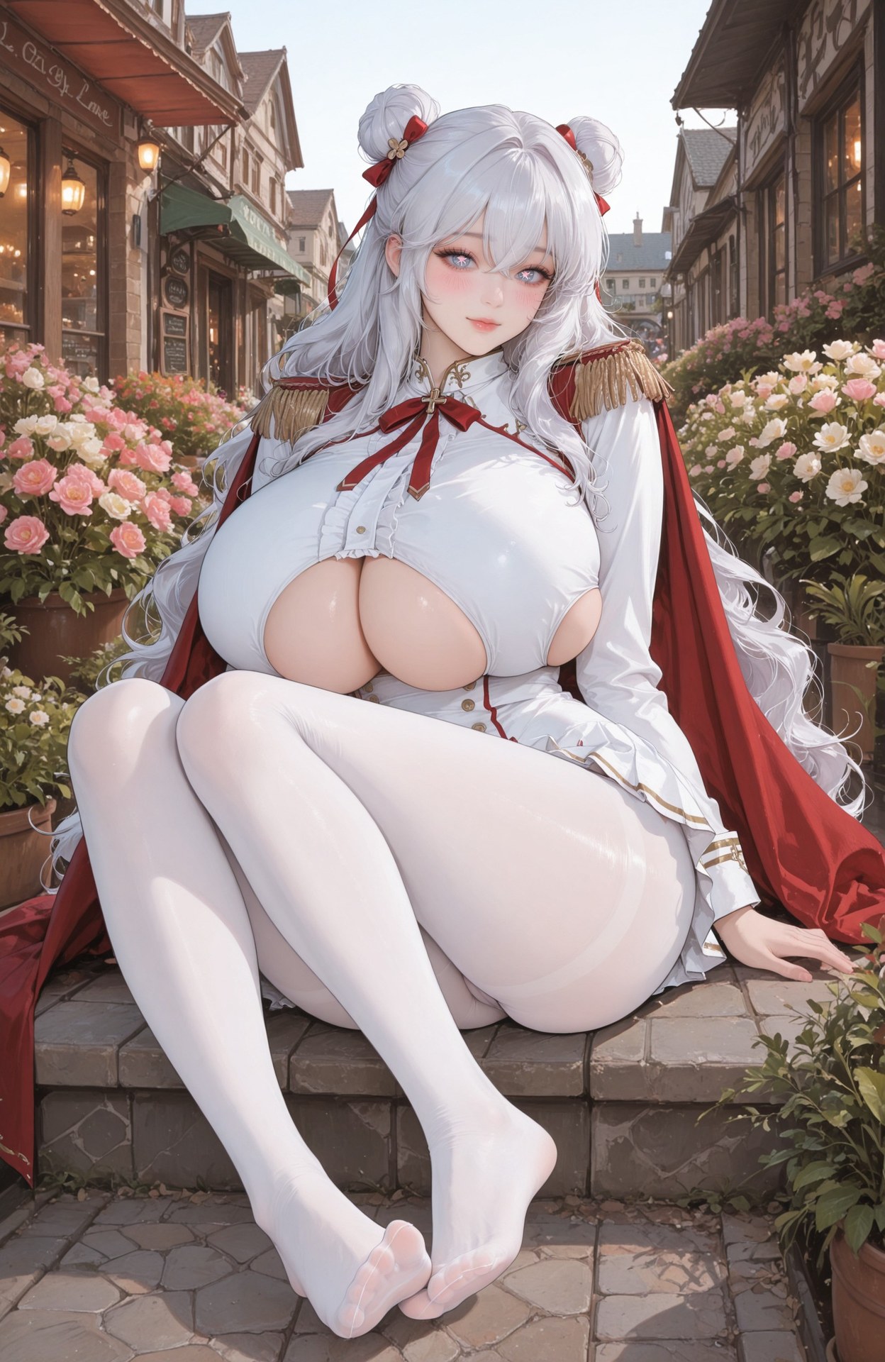 AI Generated Anime Girl - Azur Lane Le Malin bộ ảnh AI uniform styling, explicit nude detail 101P
