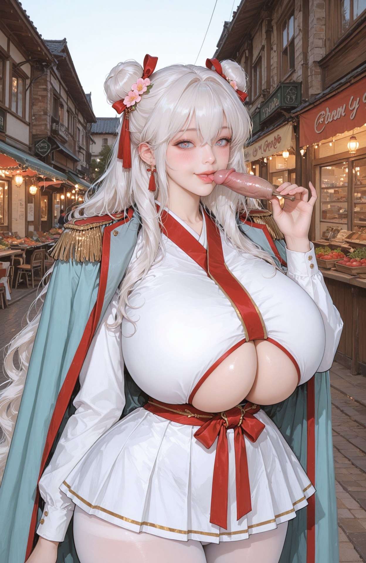 AI Generated Anime Girl - Azur Lane Le Malin bộ ảnh AI uniform styling, explicit nude detail 101P