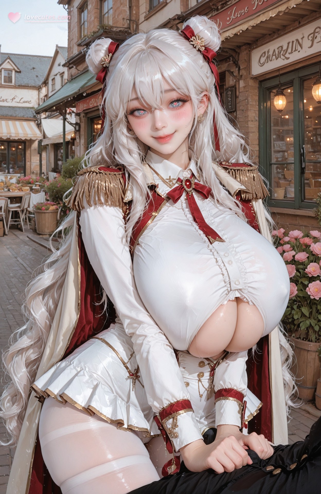 AI Generated Anime Girl - Azur Lane Le Malin uniform styling, explicit nude detail AI画像ギャラリー 101P