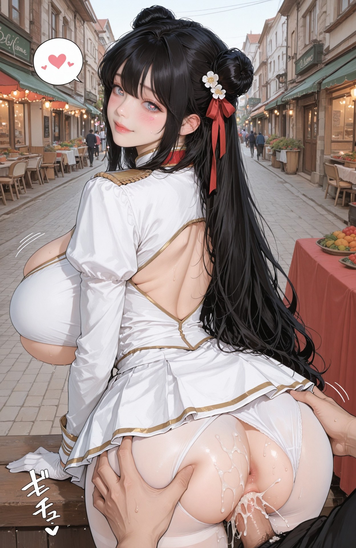 AI Generated Anime Girl - Azur Lane Le Malin uniform styling, explicit nude detail AI画像ギャラリー 101P
