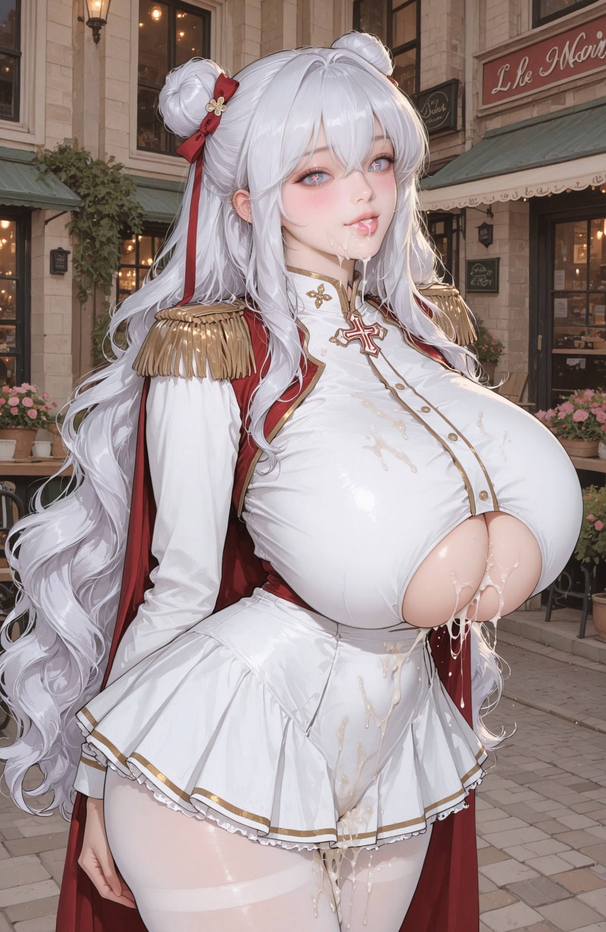AI Generated Anime Girl - Azur Lane Le Malin uniform styling, explicit nude detail AI画像ギャラリー 101P