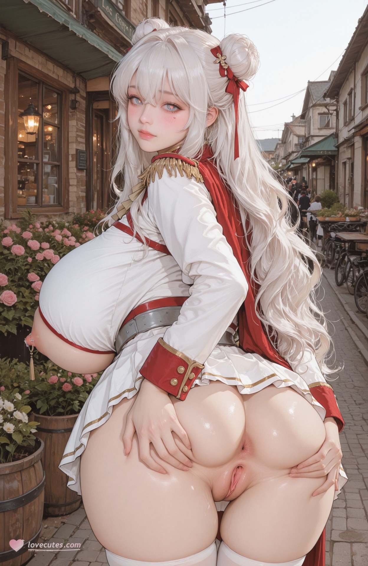 AI Generated Anime Girl - Azur Lane Le Malin uniform styling, explicit nude detail AI画像ギャラリー 101P