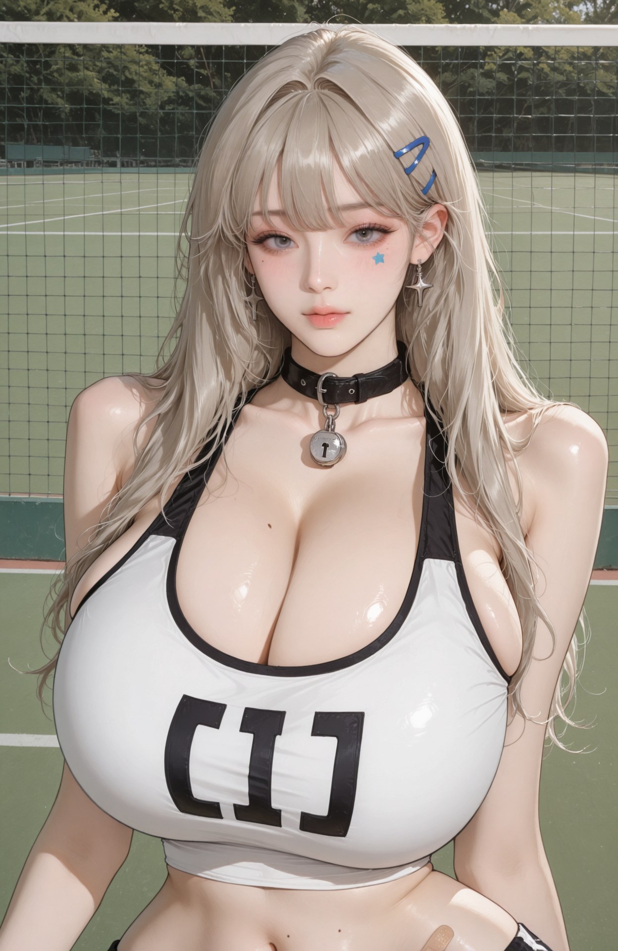 AI Generated Anime Girl - Goddess of Victory NIKKE Bay: bodysuit, uniform styling, wet-look styling, explicit nude detail 93P