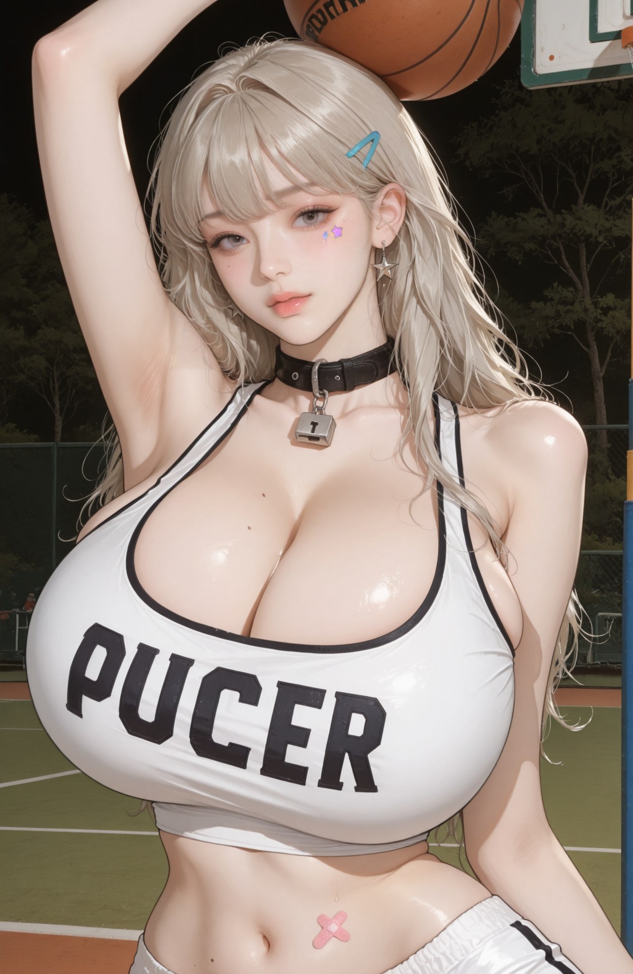 AI Generated Anime Girl - Goddess of Victory NIKKE Bay bodysuit, uniform styling, wet-look styling, explicit nude detail AI 이미지 갤러리 93P