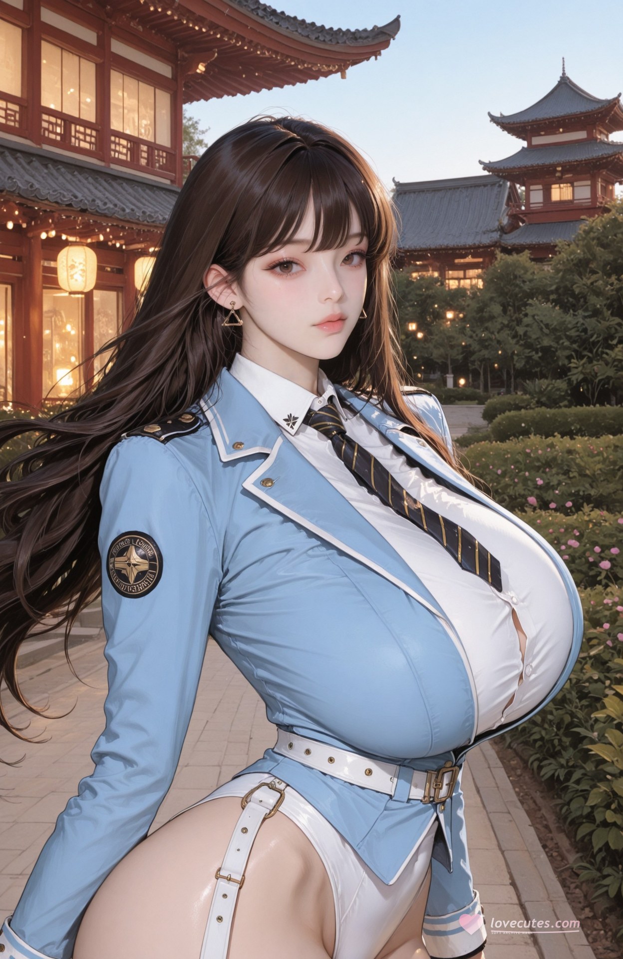 AI Generated Anime Girl - Goddess of Victory NIKKE Diesel: bodysuit, uniform styling, wet-look styling, explicit nude detail 93P