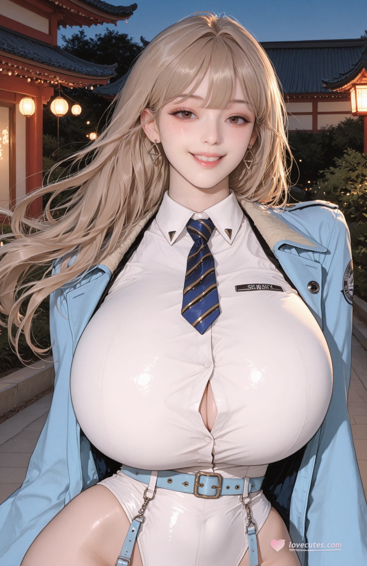 AI Generated Anime Girl - Goddess of Victory NIKKE Diesel: bodysuit, uniform styling, wet-look styling, explicit nude detail 93P