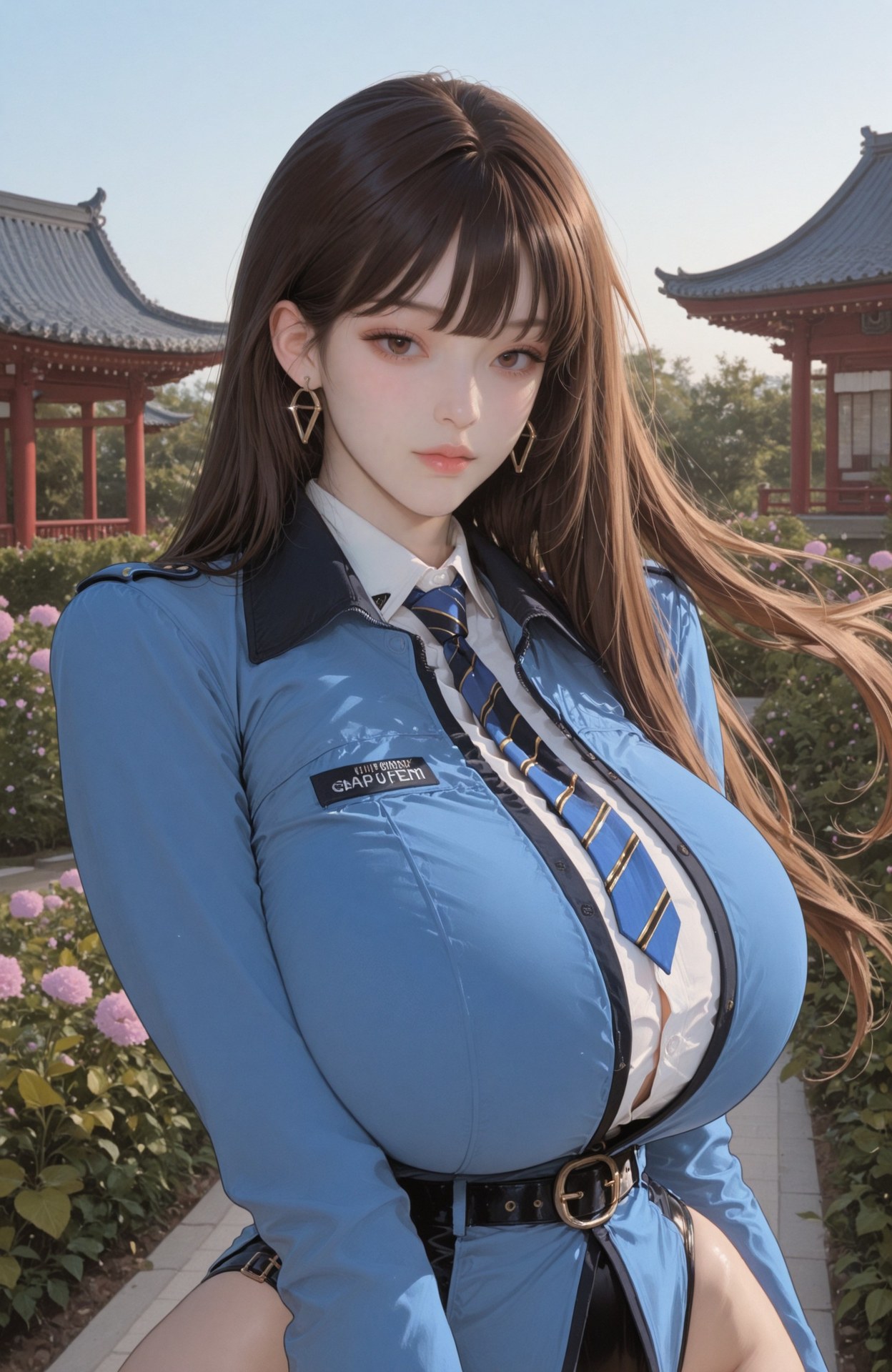 AI Generated Anime Girl - Goddess of Victory NIKKE Diesel bodysuit, uniform styling, wet-look styling, explicit nude detail AI画像ギャラリー 93P