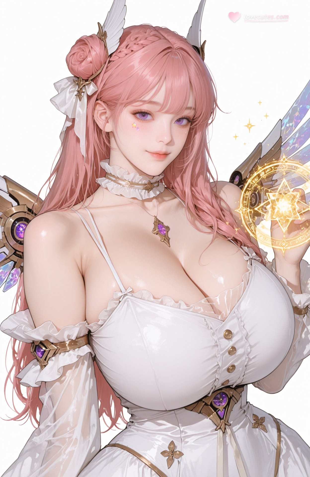 AI Generated Anime Girl - Goddess of Victory NIKKE Dorothy: lace lingerie, bodysuit, white stockings, wet-look styling, explicit nude detail 96P