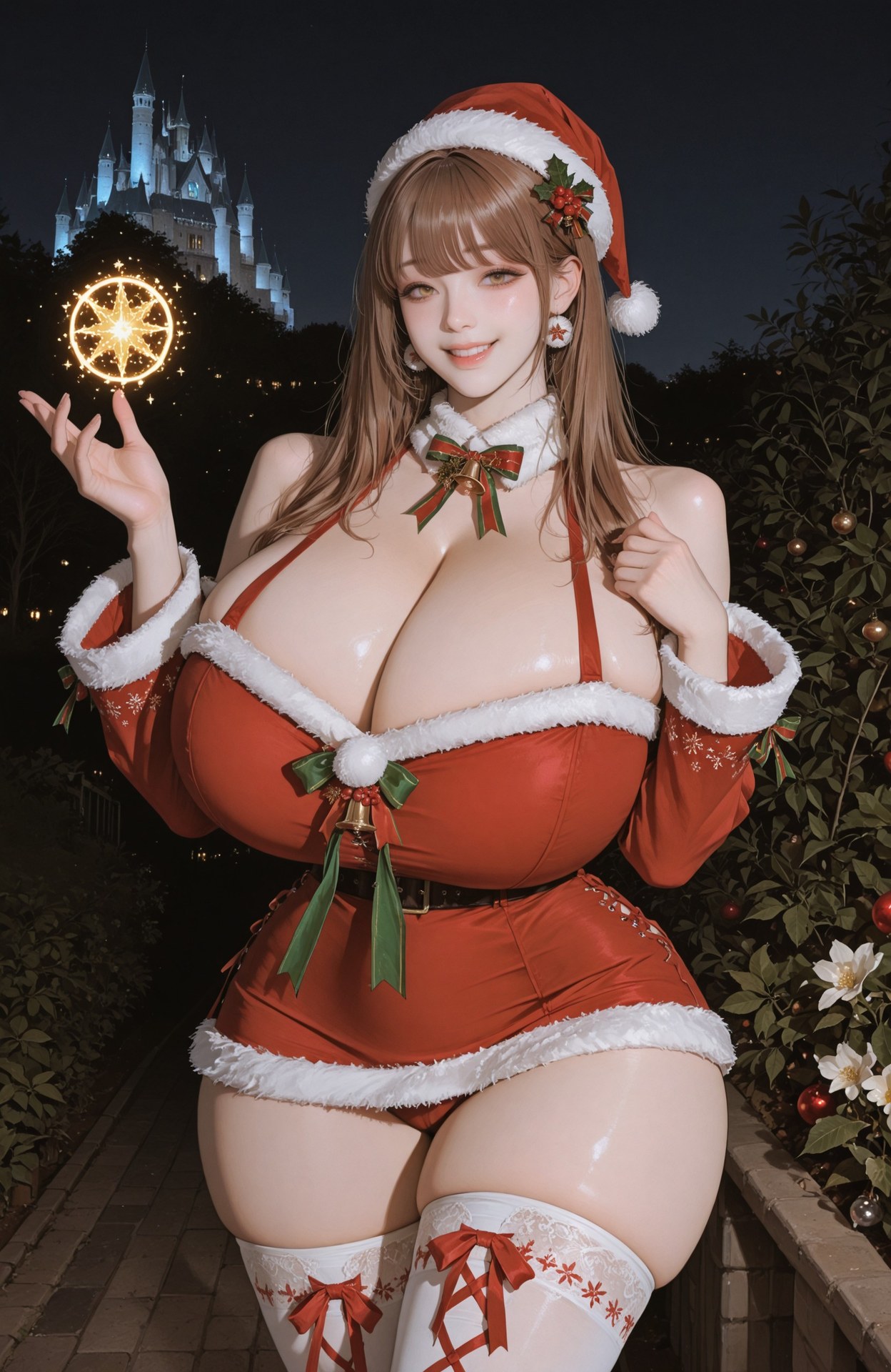AI Generated Anime Girl - Goddess of Victory NIKKE Emma: lace lingerie, white stockings, explicit nude detail 83P