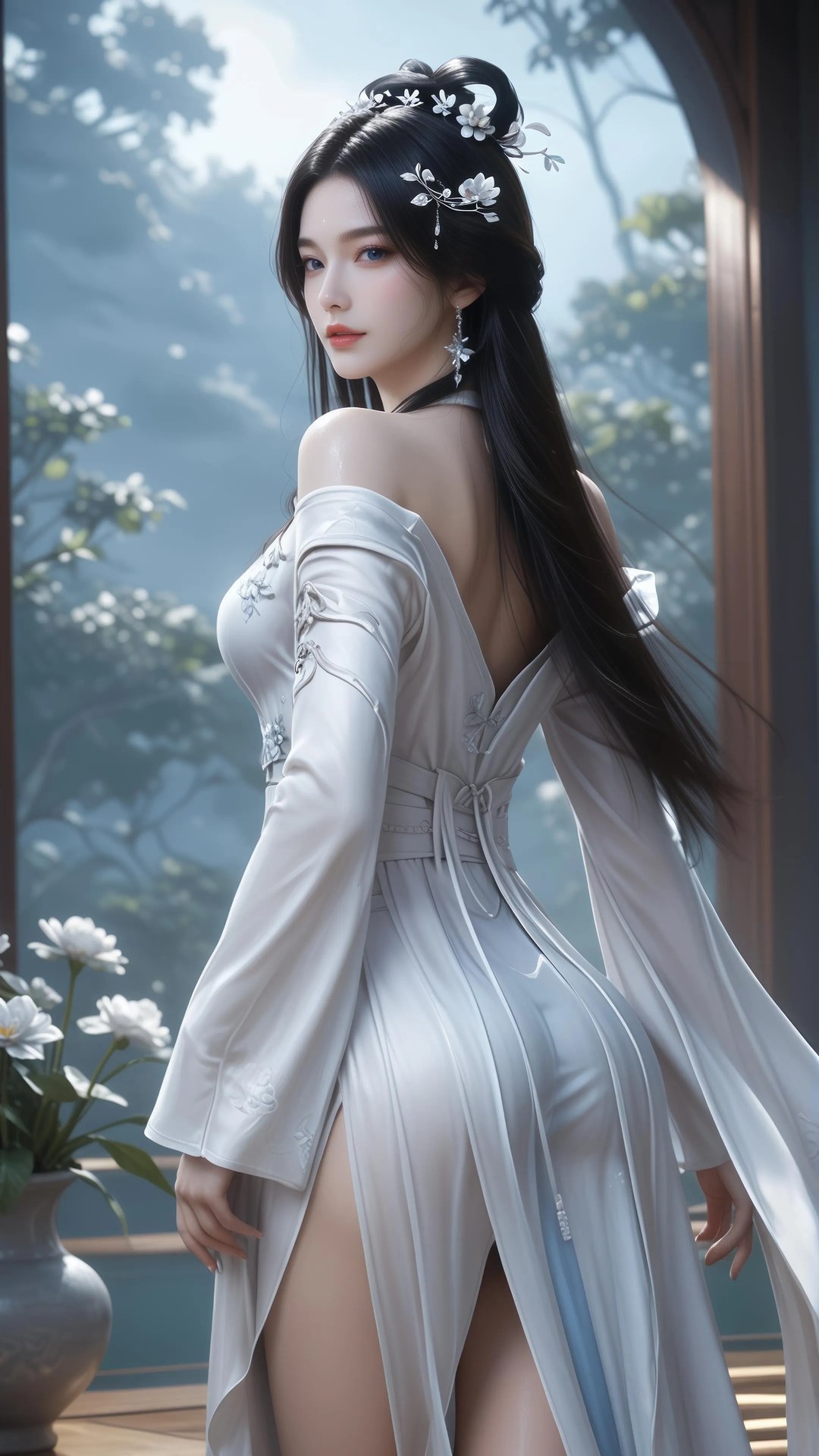 AI Porn - 안묘의 보디슈트 노출 누드 AI 성인 갤러리 828P