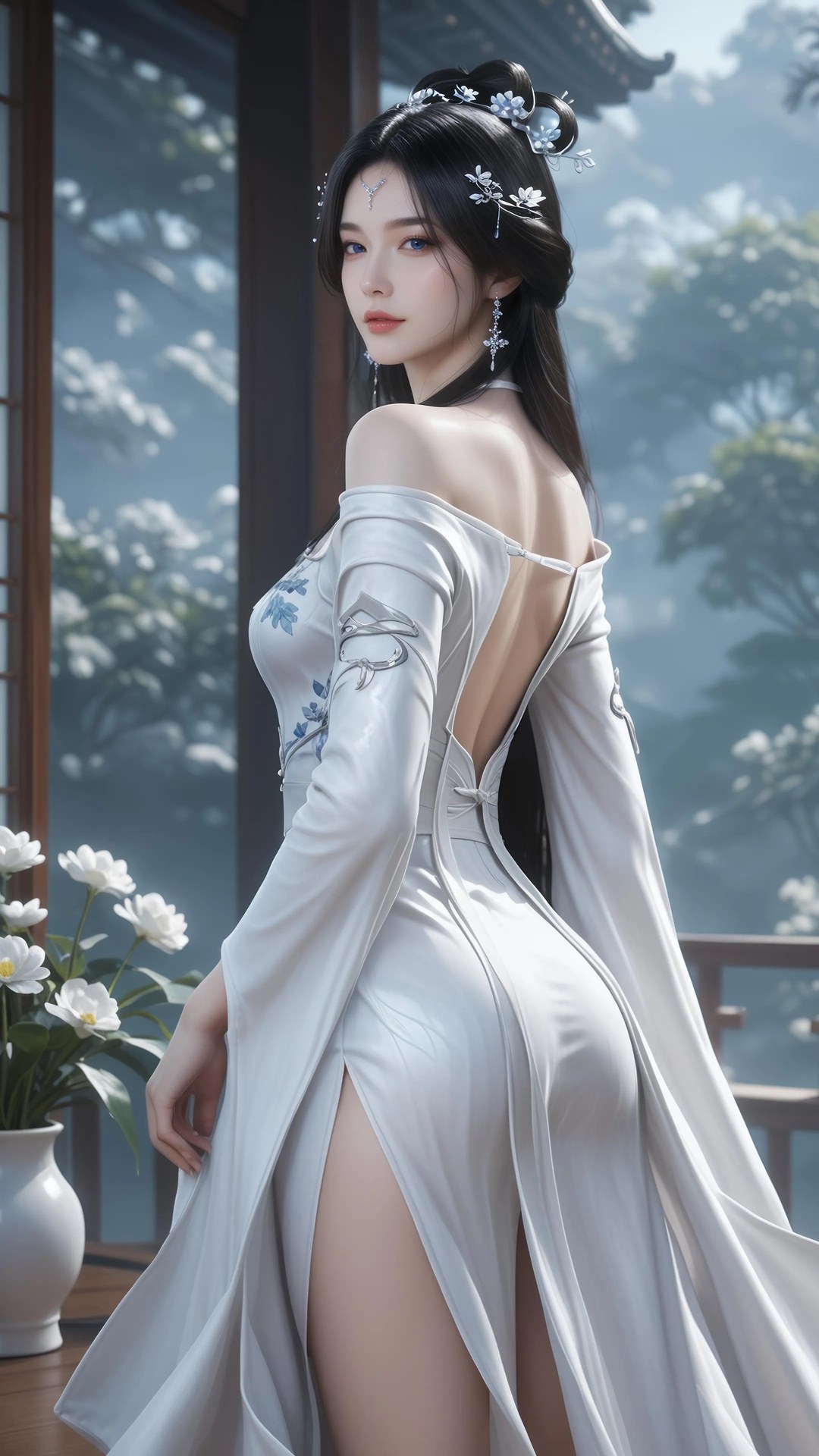 AI Porn - 안묘의 보디슈트 노출 누드 AI 성인 갤러리 828P