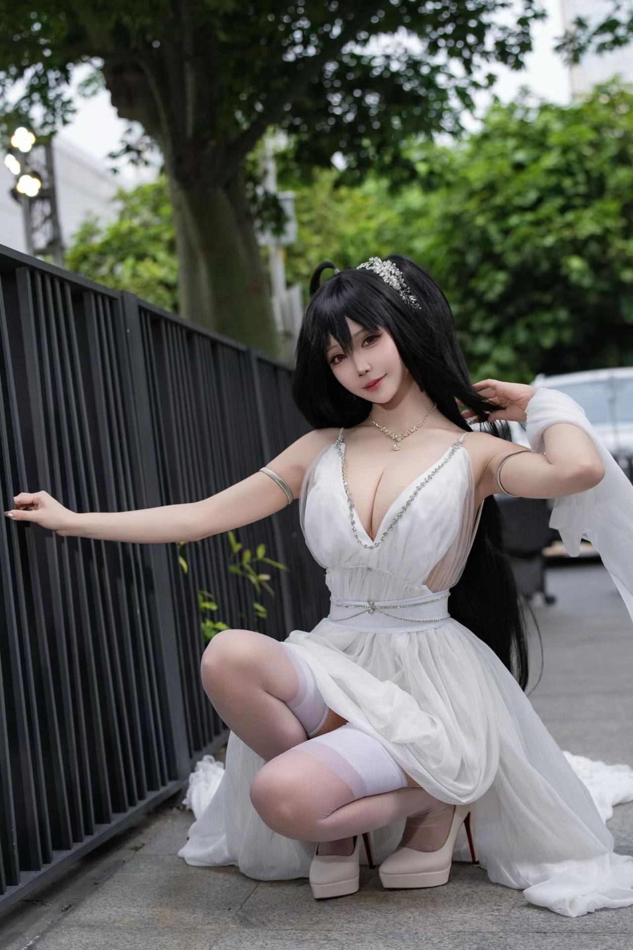 [cosplay] 抱走莫子aa - 碧蓝航线 大凤：誓约花嫁花嫁白纱美胸 27P 繁體版