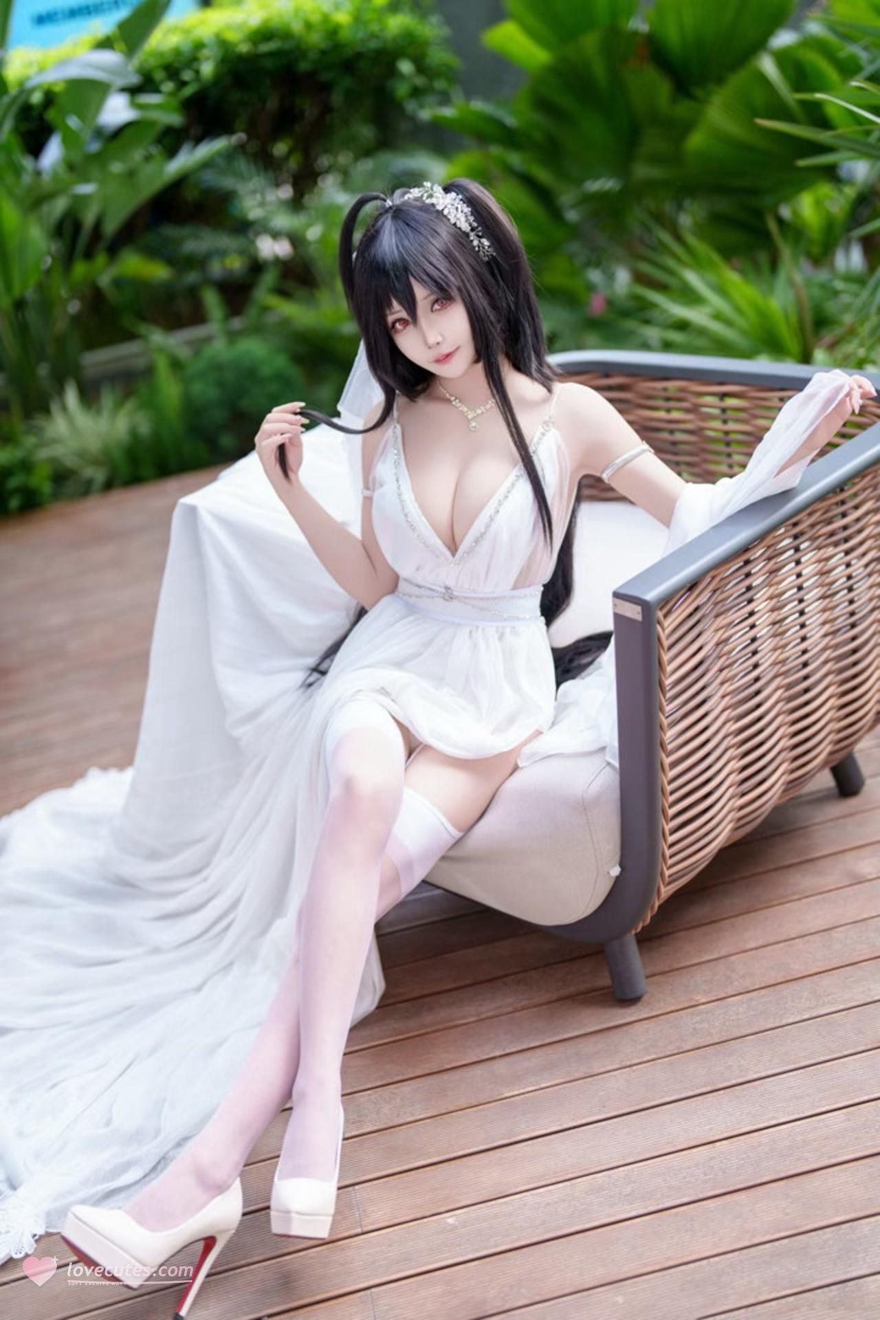 [cosplay] 抱走莫子aa - 碧蓝航线 大凤：誓约花嫁花嫁白纱美胸 27P 繁體版