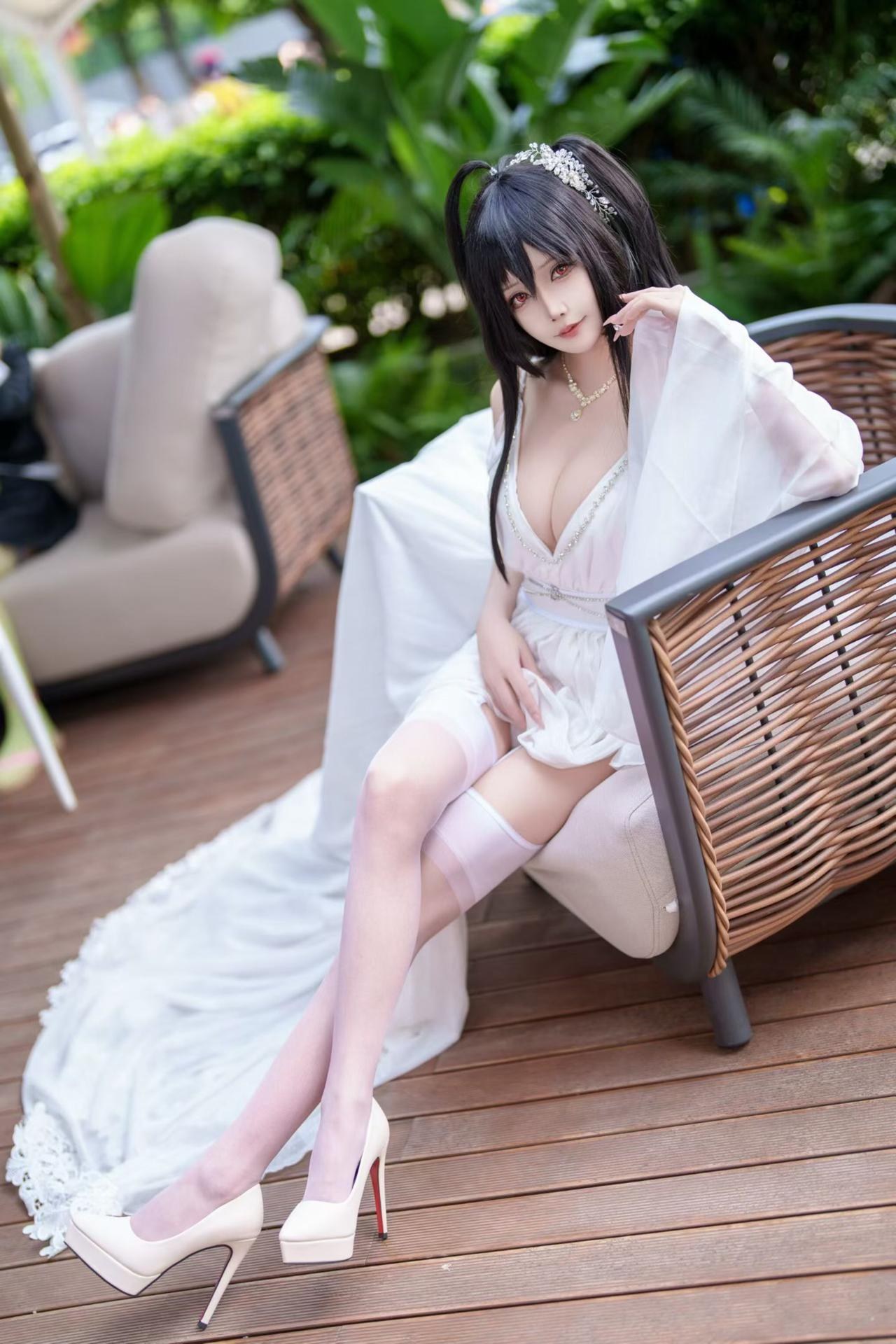 [cosplay] 抱走莫子aa - 碧蓝航线 大凤：誓约花嫁花嫁白纱美胸 27P 繁體版