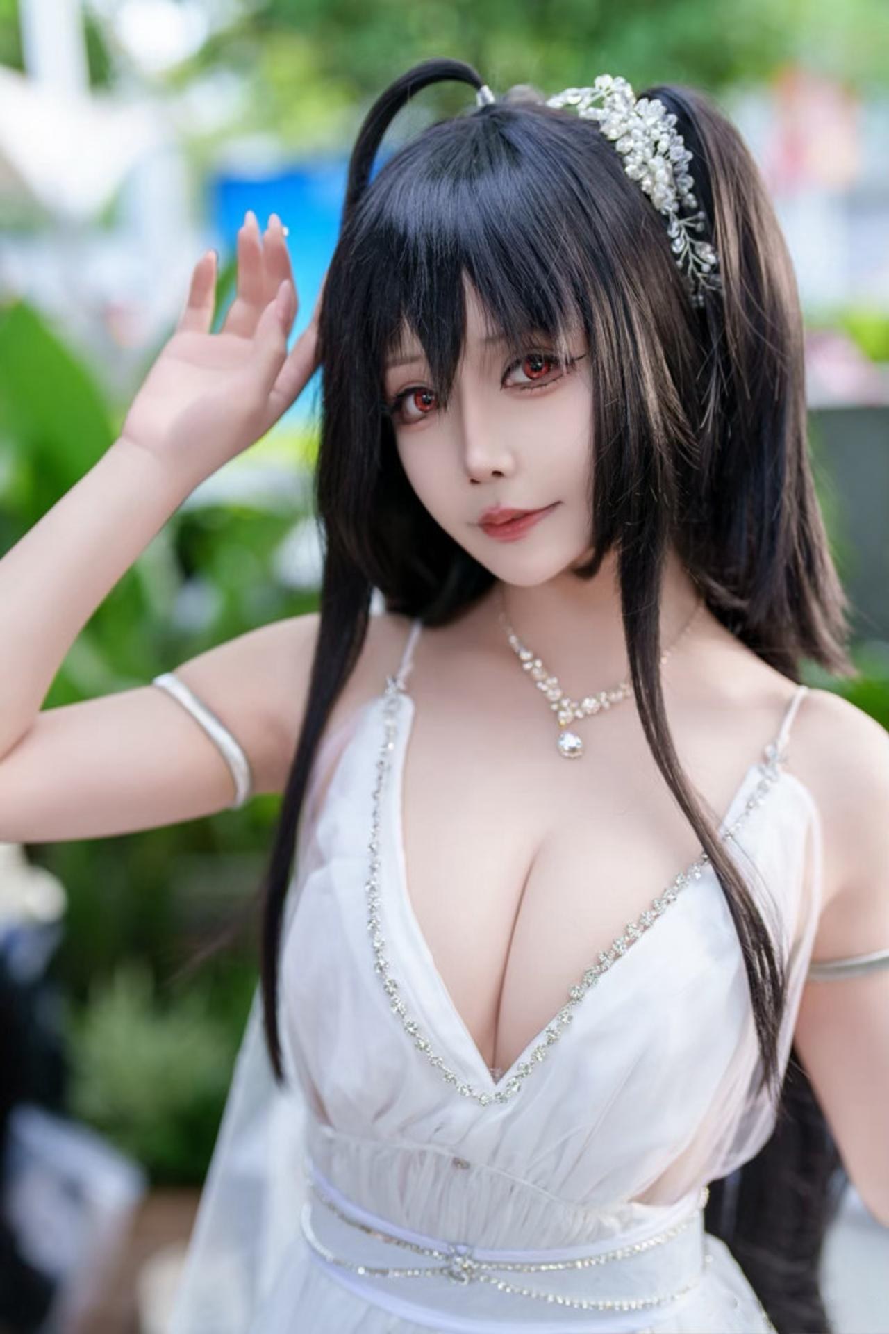 [cosplay] 抱走莫子aa - 碧蓝航线 大凤：誓约花嫁花嫁白纱美胸 27P 繁體版