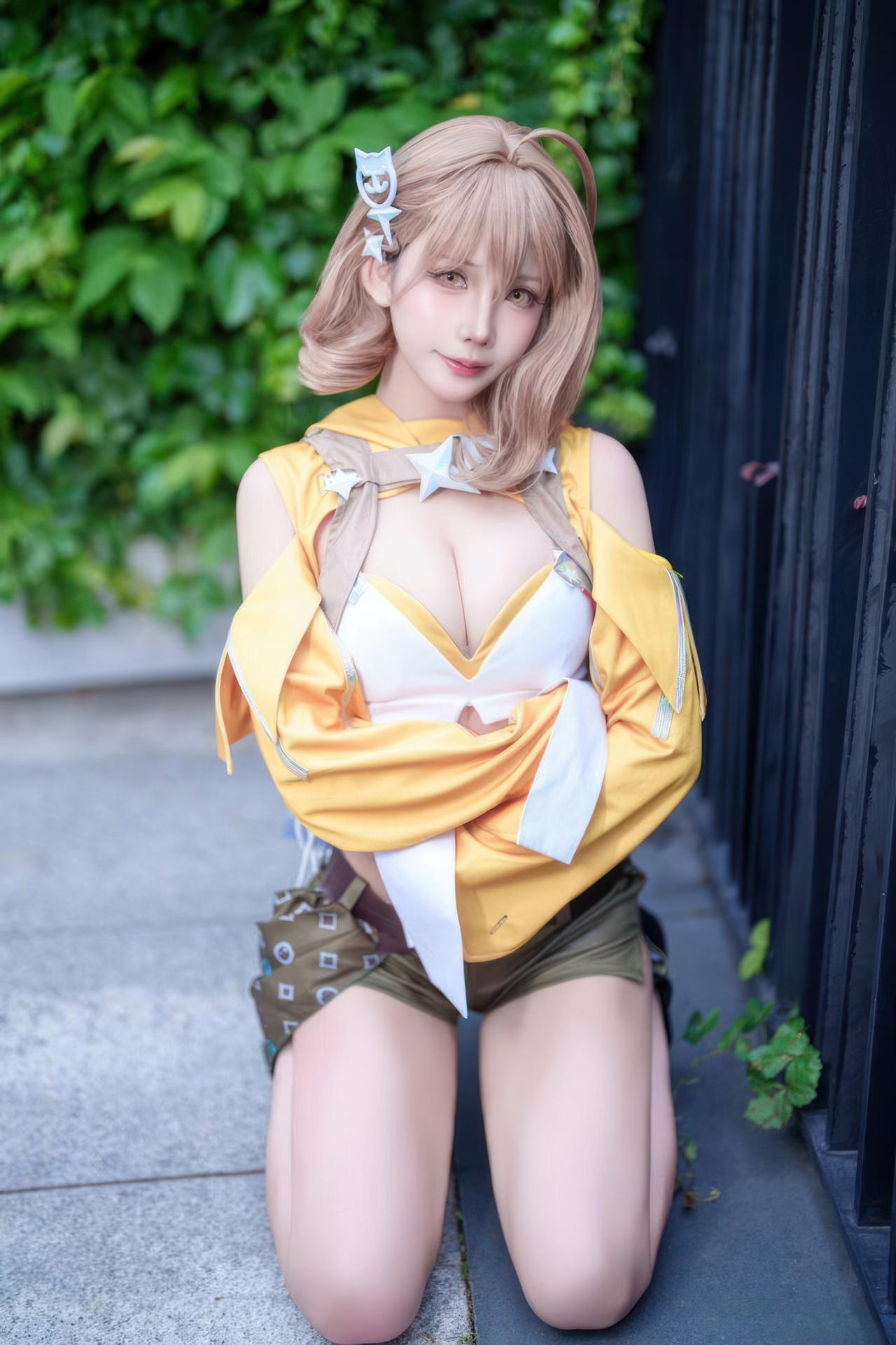 [cosplay] 抱走莫子aa - Nikke胜利女神 阿妮斯：超级巨星舞台装美腿游戏角色 23P 繁體版