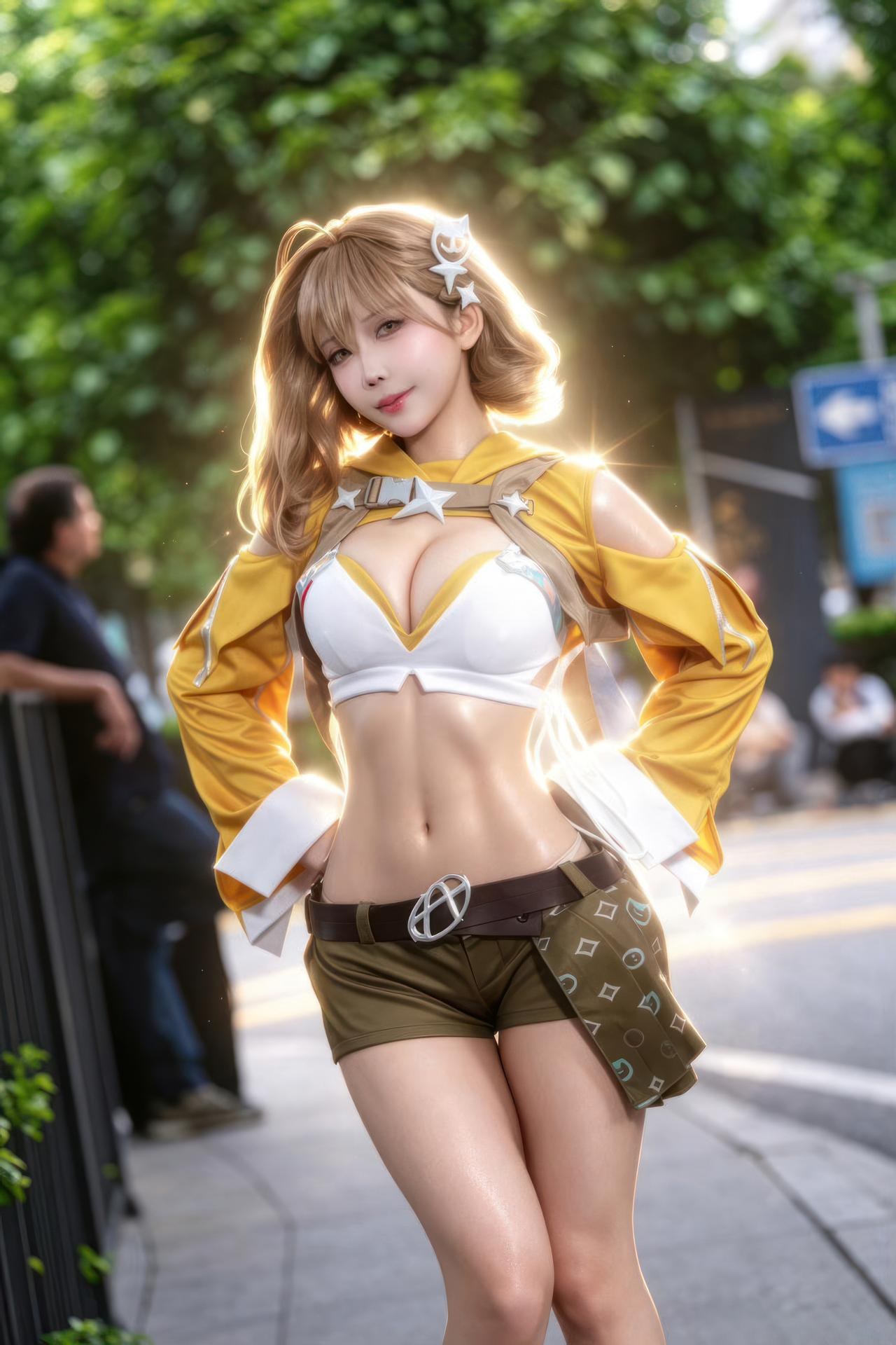 [cosplay] 抱走莫子aa - Nikke胜利女神 阿妮斯：超级巨星舞台装美腿游戏角色 23P 繁體版