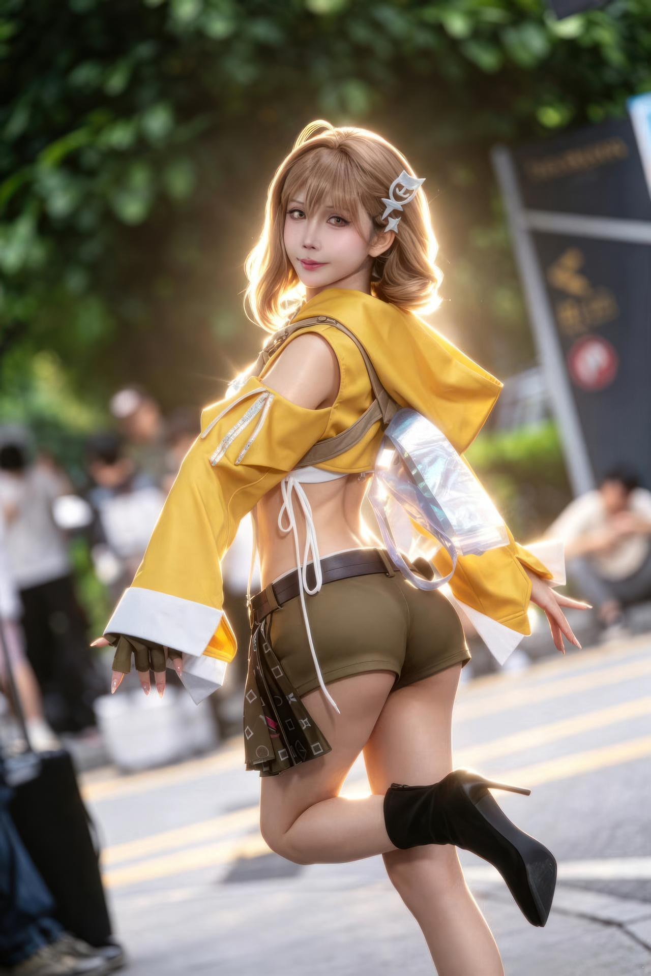 [cosplay] 抱走莫子aa - Nikke胜利女神 阿妮斯：超级巨星舞台装美腿游戏角色 23P 繁體版