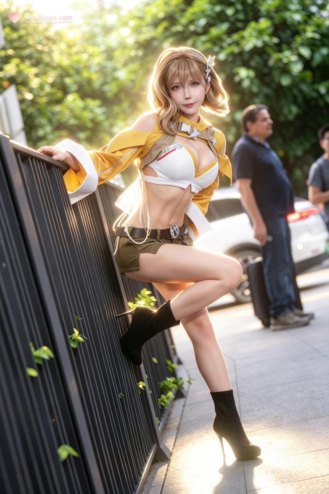 [cosplay] 抱走莫子aa - Nikke胜利女神 阿妮斯：超级巨星舞台装美腿游戏角色 23P 繁體版