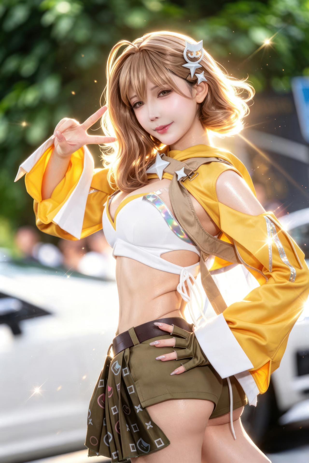 [cosplay] 抱走莫子aa - Nikke胜利女神 阿妮斯：超级巨星舞台装美腿游戏角色 23P 繁體版