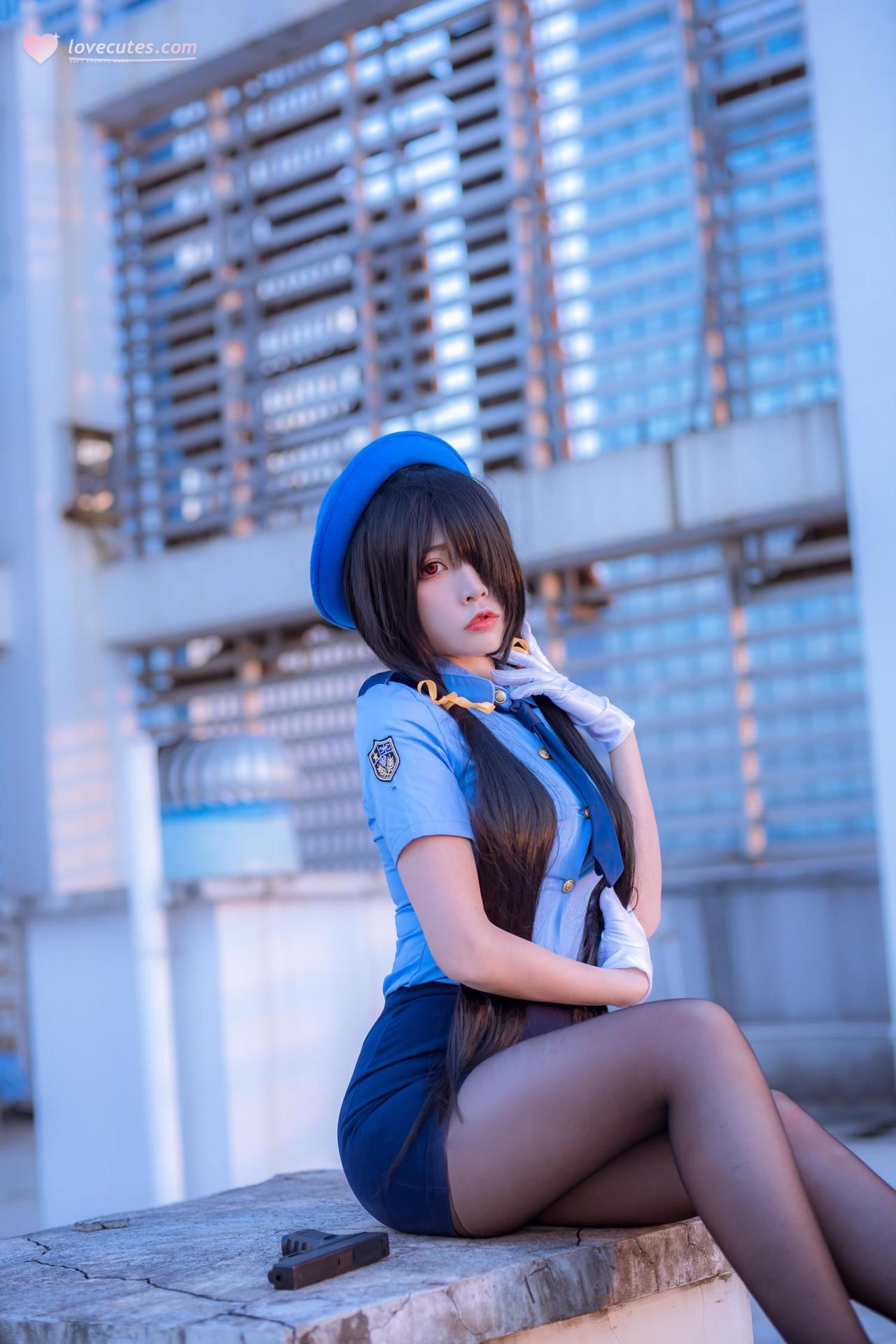 [cosplay] 二佐Nisa - 约会大作战 时崎狂三：女警女警制服黑丝 28P 繁體版