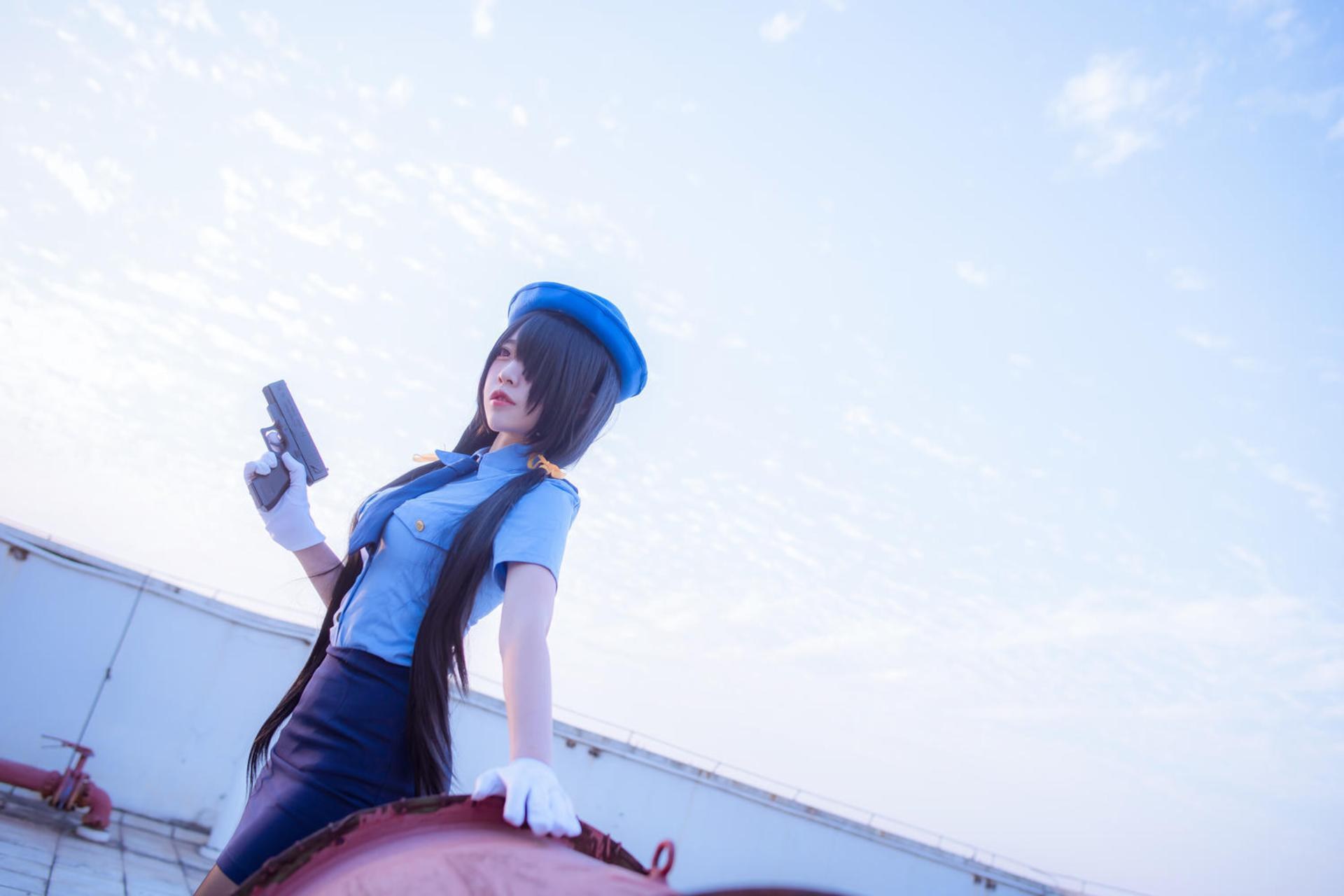 [cosplay] 二佐Nisa - 约会大作战 时崎狂三：女警女警制服黑丝 28P 繁體版
