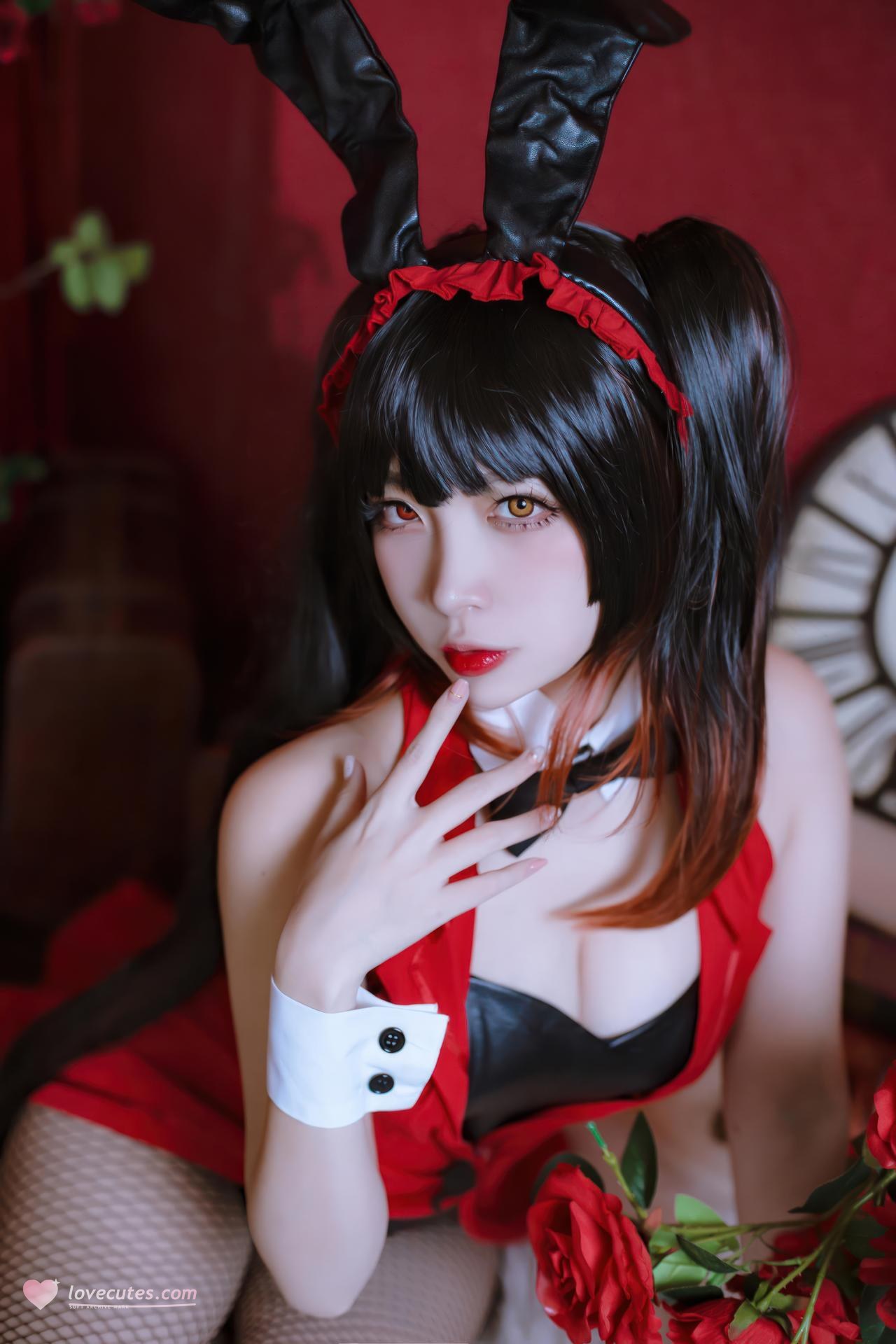[cosplay] 二佐Nisa - 约会大作战 时崎狂三：兔女郎兔女郎黑丝美腿 30P 繁體版