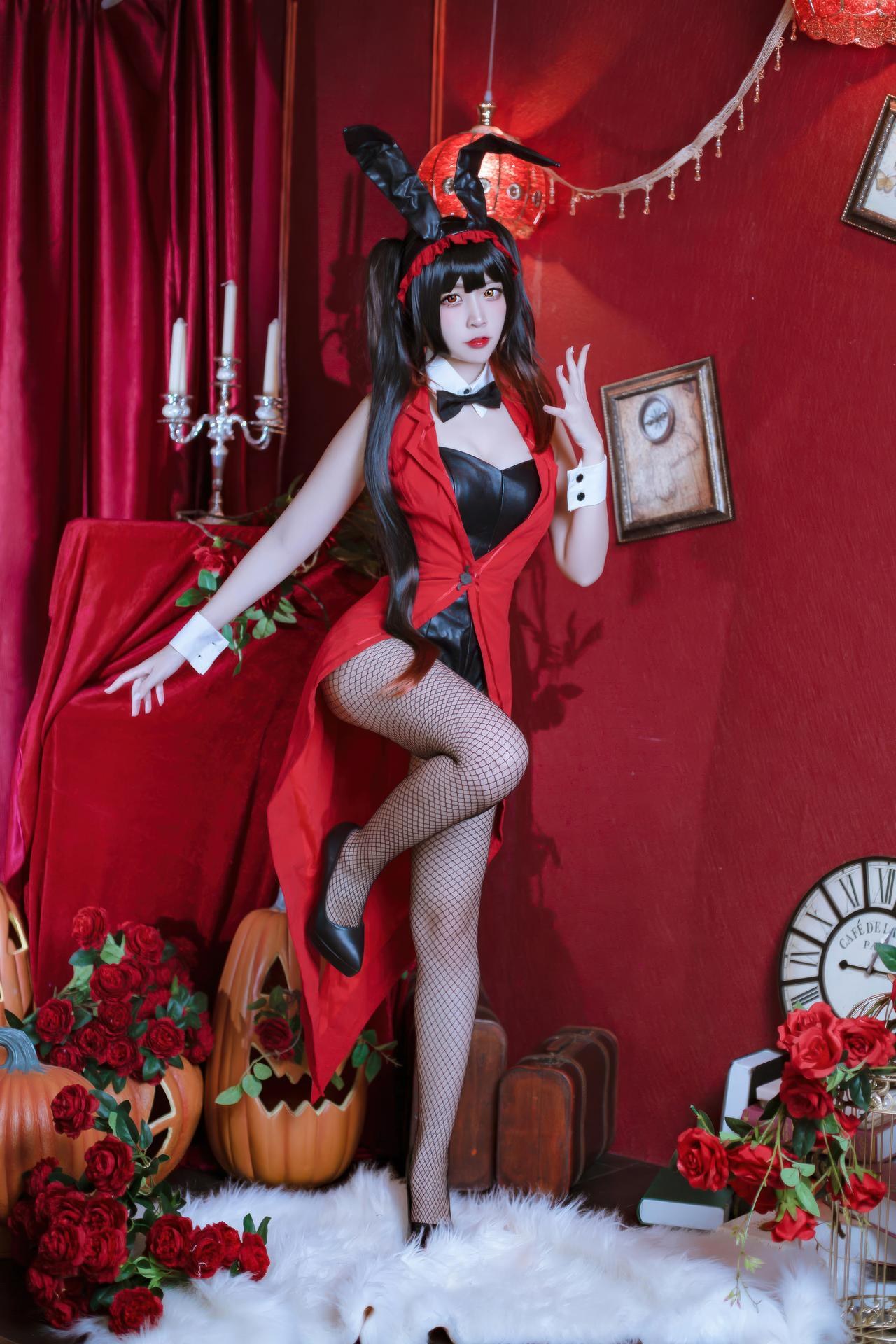 [cosplay] 二佐Nisa - 约会大作战 时崎狂三：兔女郎兔女郎黑丝美腿 30P 繁體版