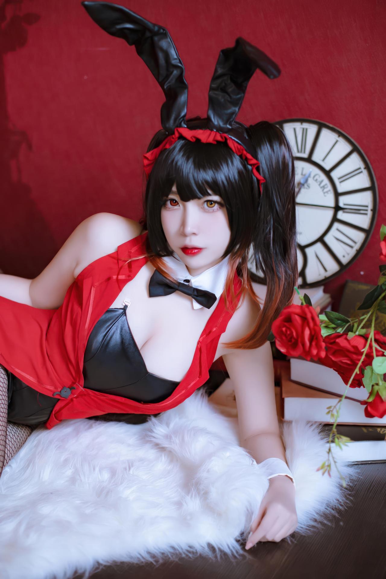 [cosplay] 二佐Nisa - 约会大作战 时崎狂三：兔女郎兔女郎黑丝美腿 30P 繁體版