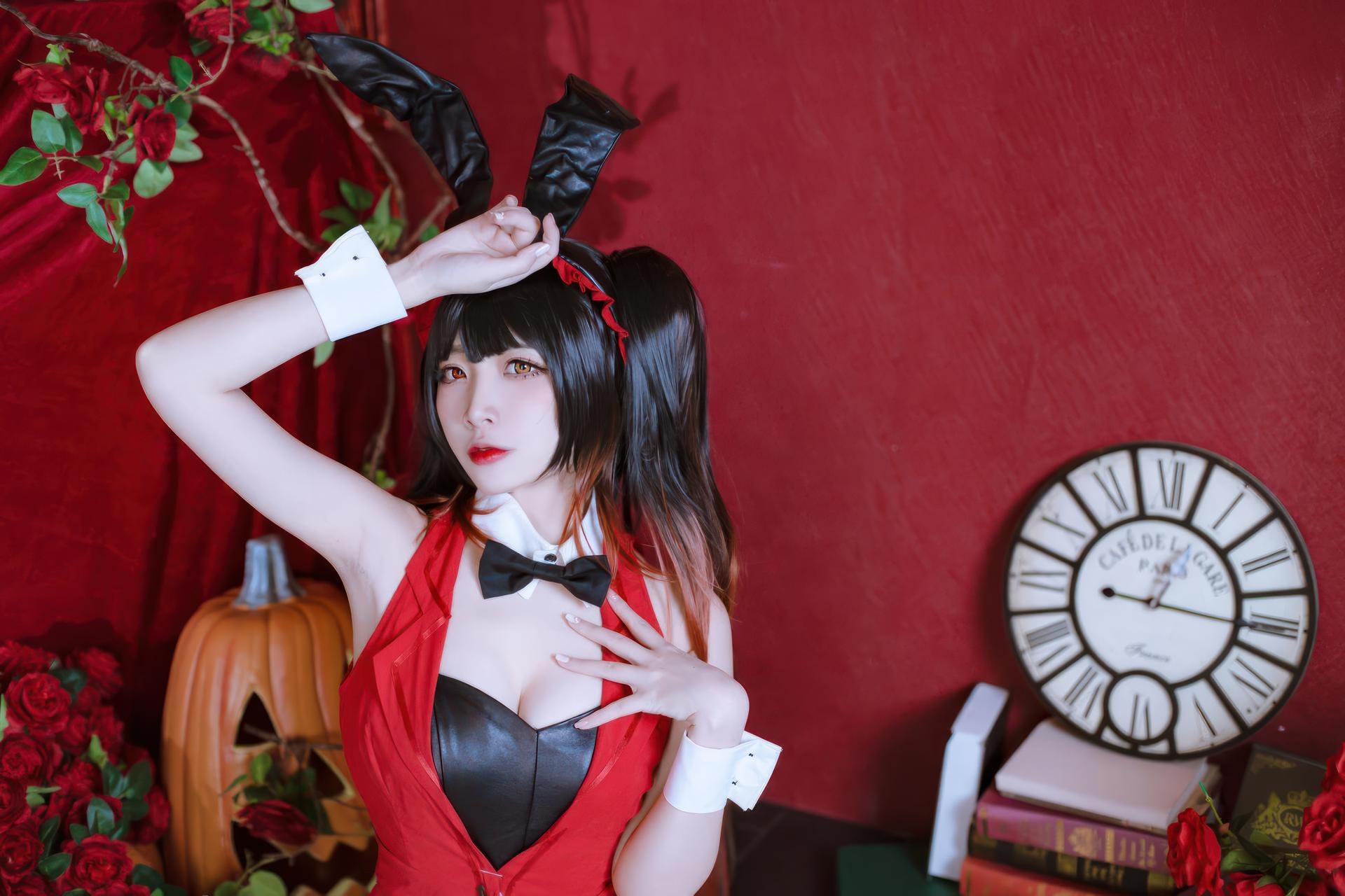 [cosplay] 二佐Nisa - 约会大作战 时崎狂三：兔女郎兔女郎黑丝美腿 30P 繁體版