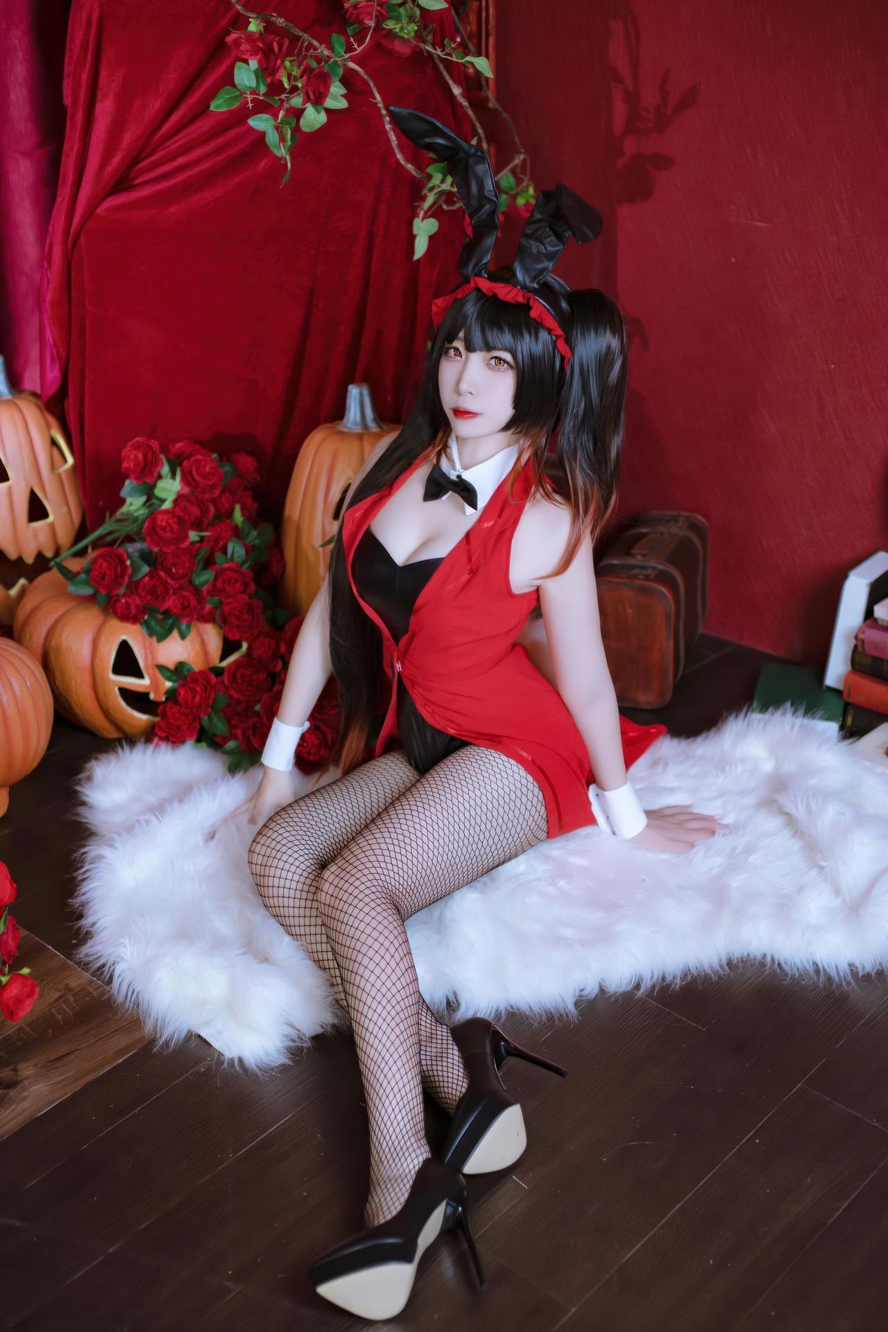 [Cosplay] Nisa - Date A Live Kurumi Tokisaki Bunny Girl Cosplay Photo Set 30P