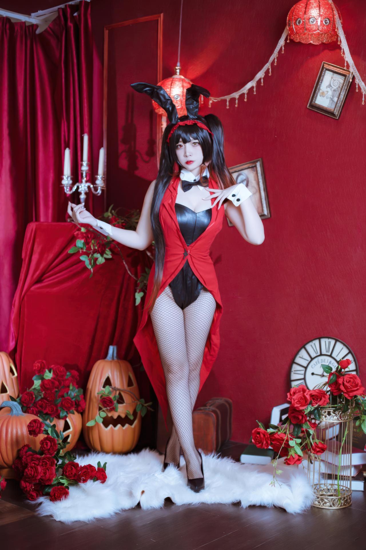 [Cosplay] Nisa - Date A Live Kurumi Tokisaki Bunny Girl Cosplay Photo Set 30P