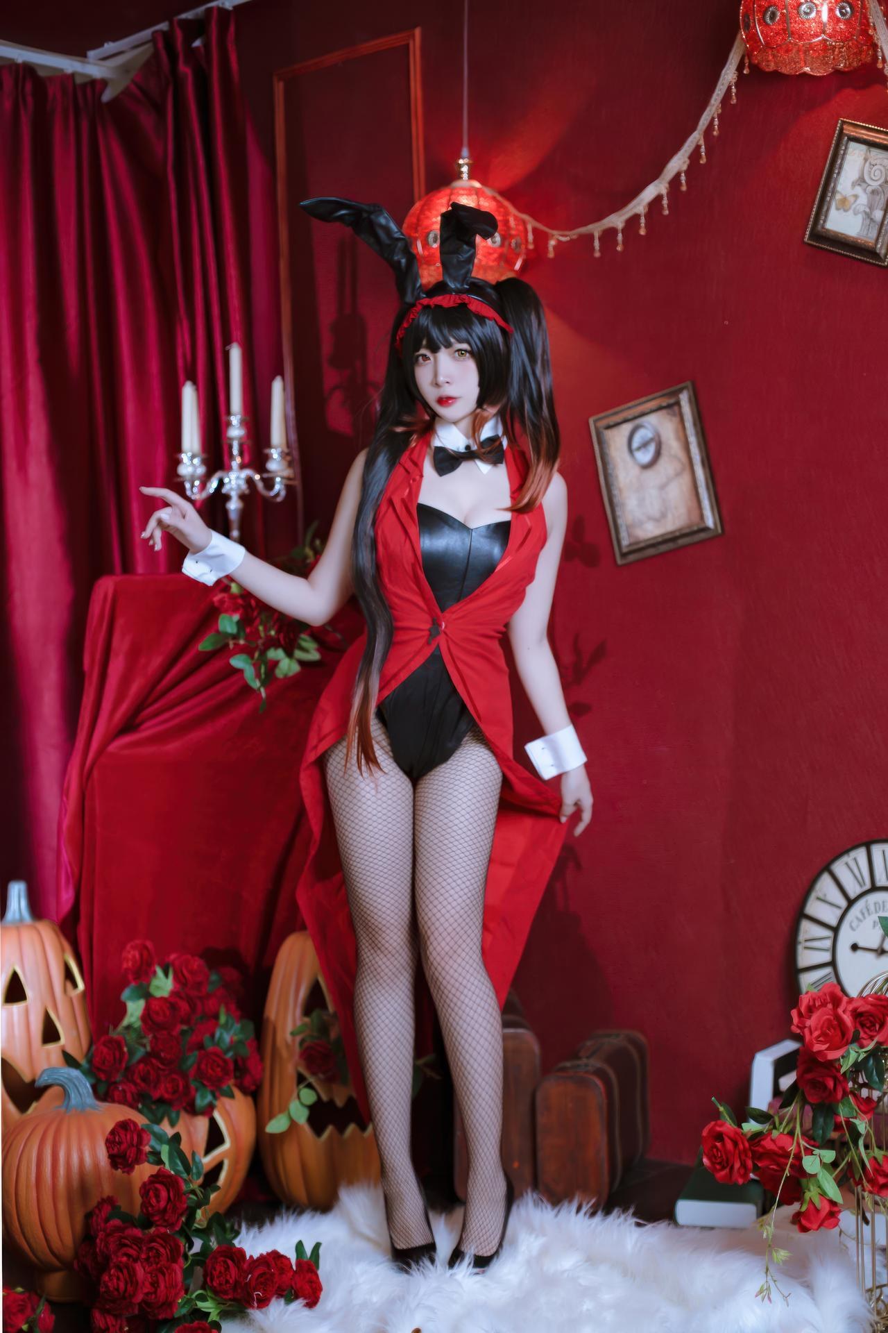 [Cosplay] Nisa - Date A Live Kurumi Tokisaki Bunny Girl Cosplay Photo Set 30P