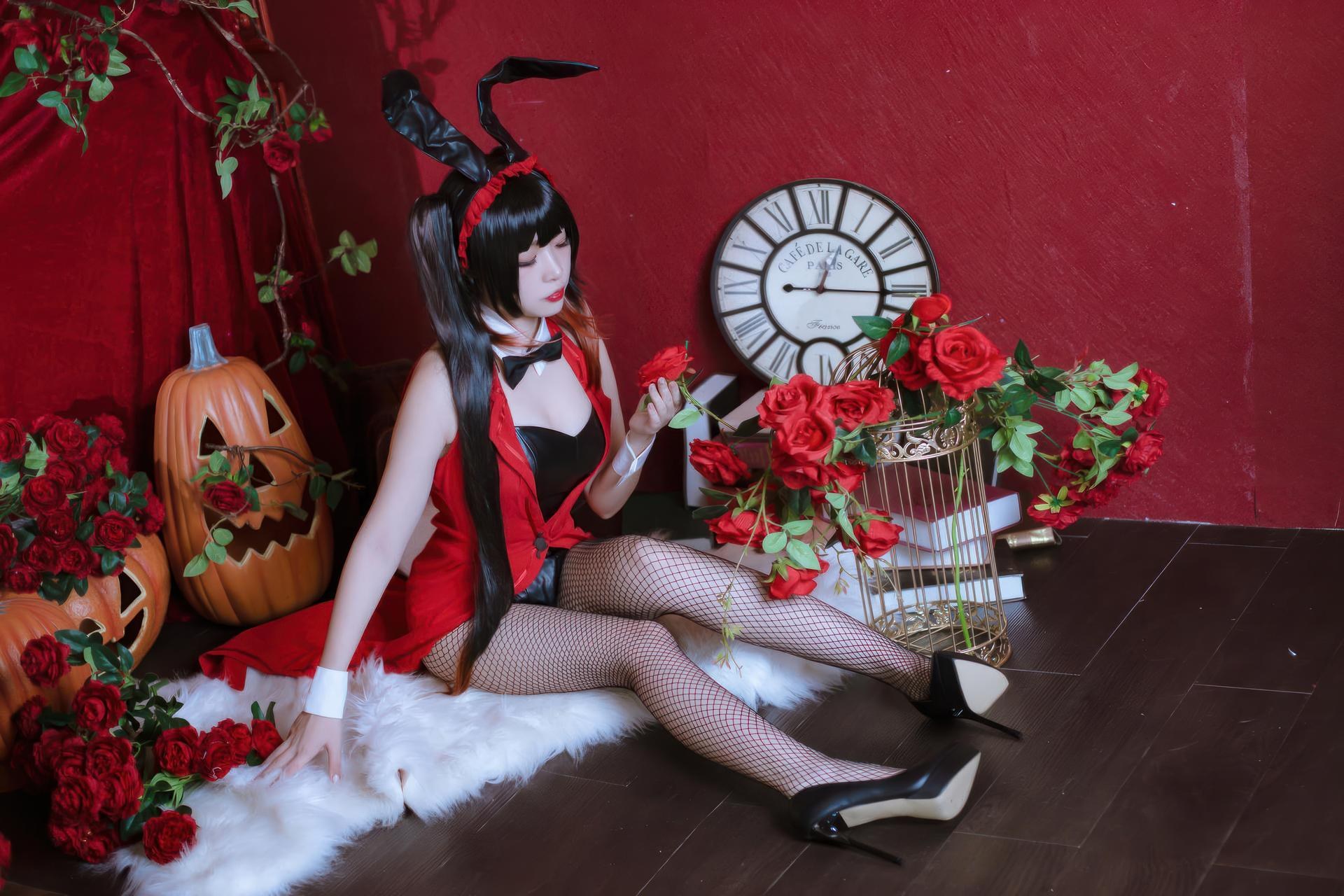[Cosplay] Nisa - Date A Live Kurumi Tokisaki Bunny Girl Cosplay Photo Set 30P