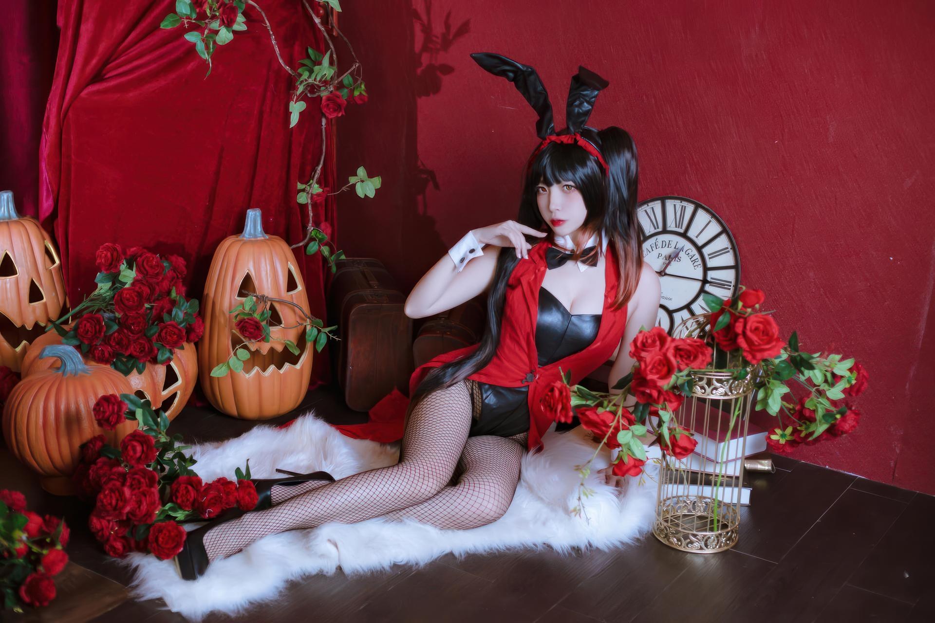 [Cosplay] Nisa - Date A Live Kurumi Tokisaki Bunny Girl Cosplay Photo Set 30P