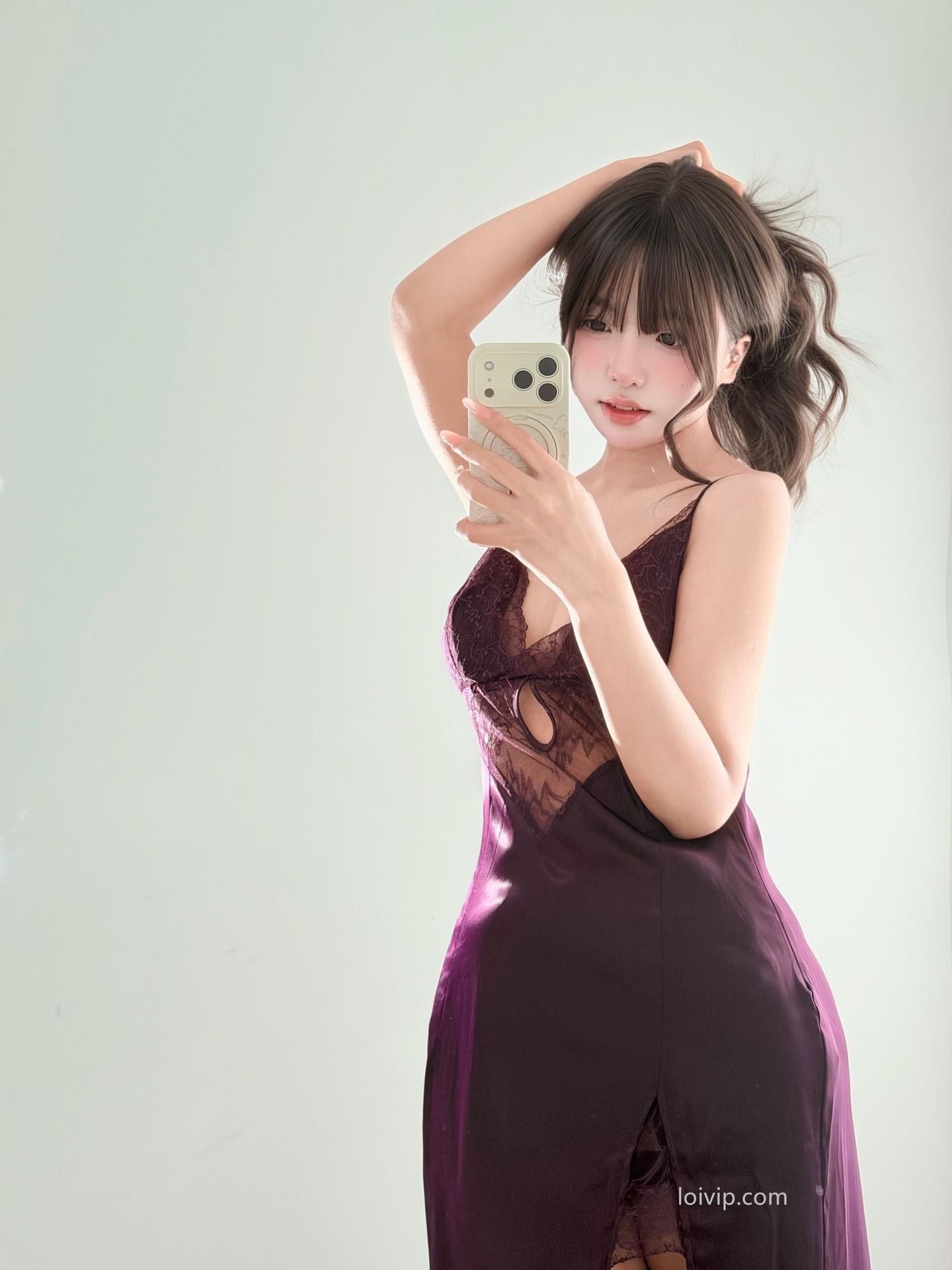 [private room] Nide Zhenzhenu - Purple Wife Temptation bộ ảnh cosplay 62P2V