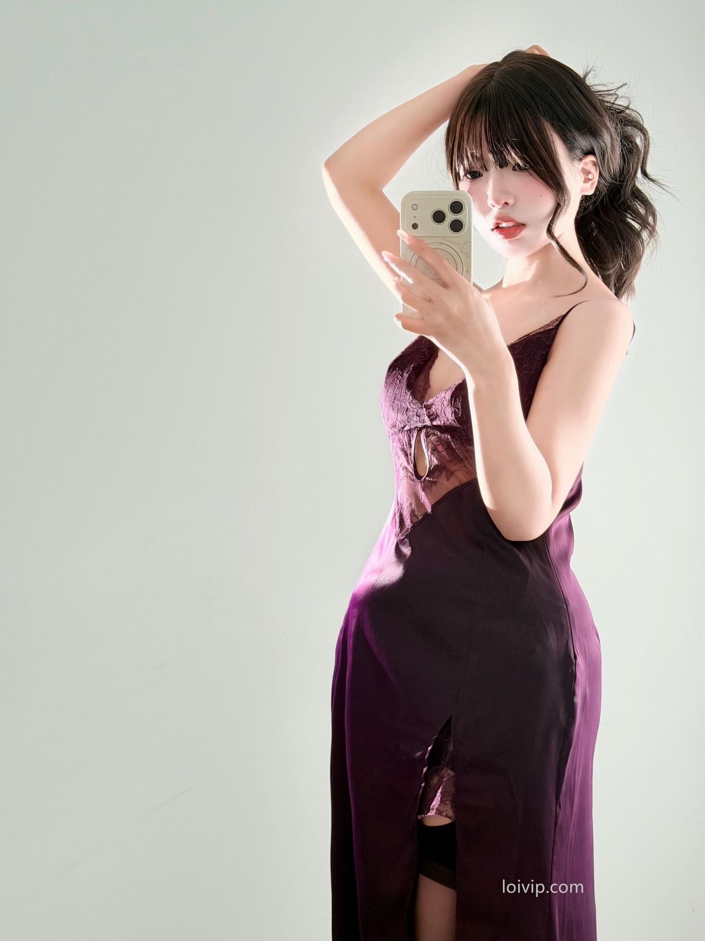 [private room] Nide Zhenzhenu - Purple Wife Temptation bộ ảnh cosplay 62P2V