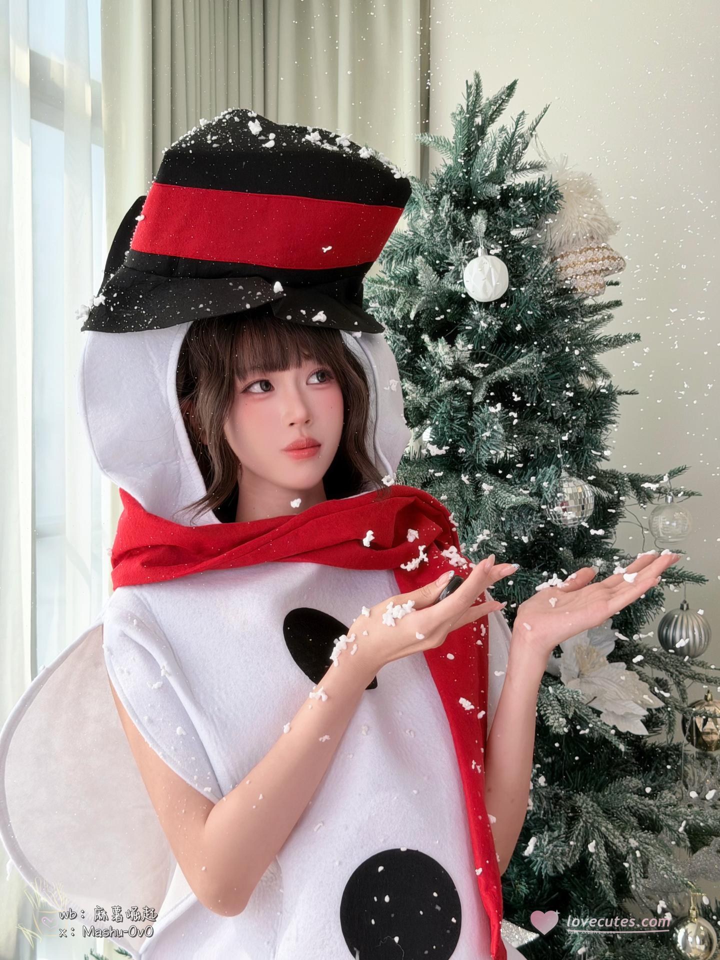 [寫真] 麻薯好吃 - 雪人小姐的惊喜指令：雪人冬日主题白色造型 73P