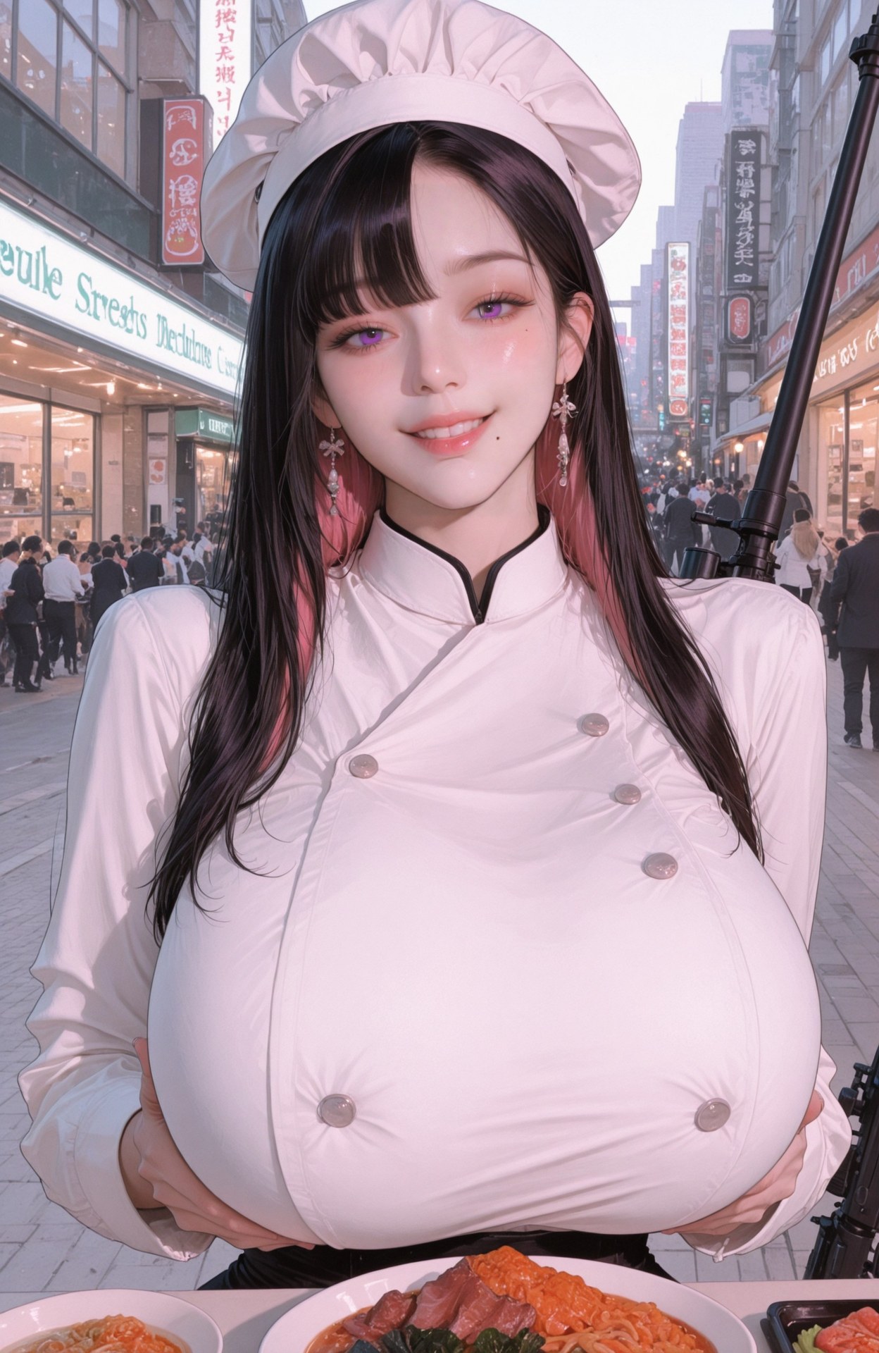 AI Generated Anime Girl - Goddess of Victory NIKKE Eunhwa bộ ảnh AI bodysuit, black stockings, wet-look styling, explicit nude detail 90P