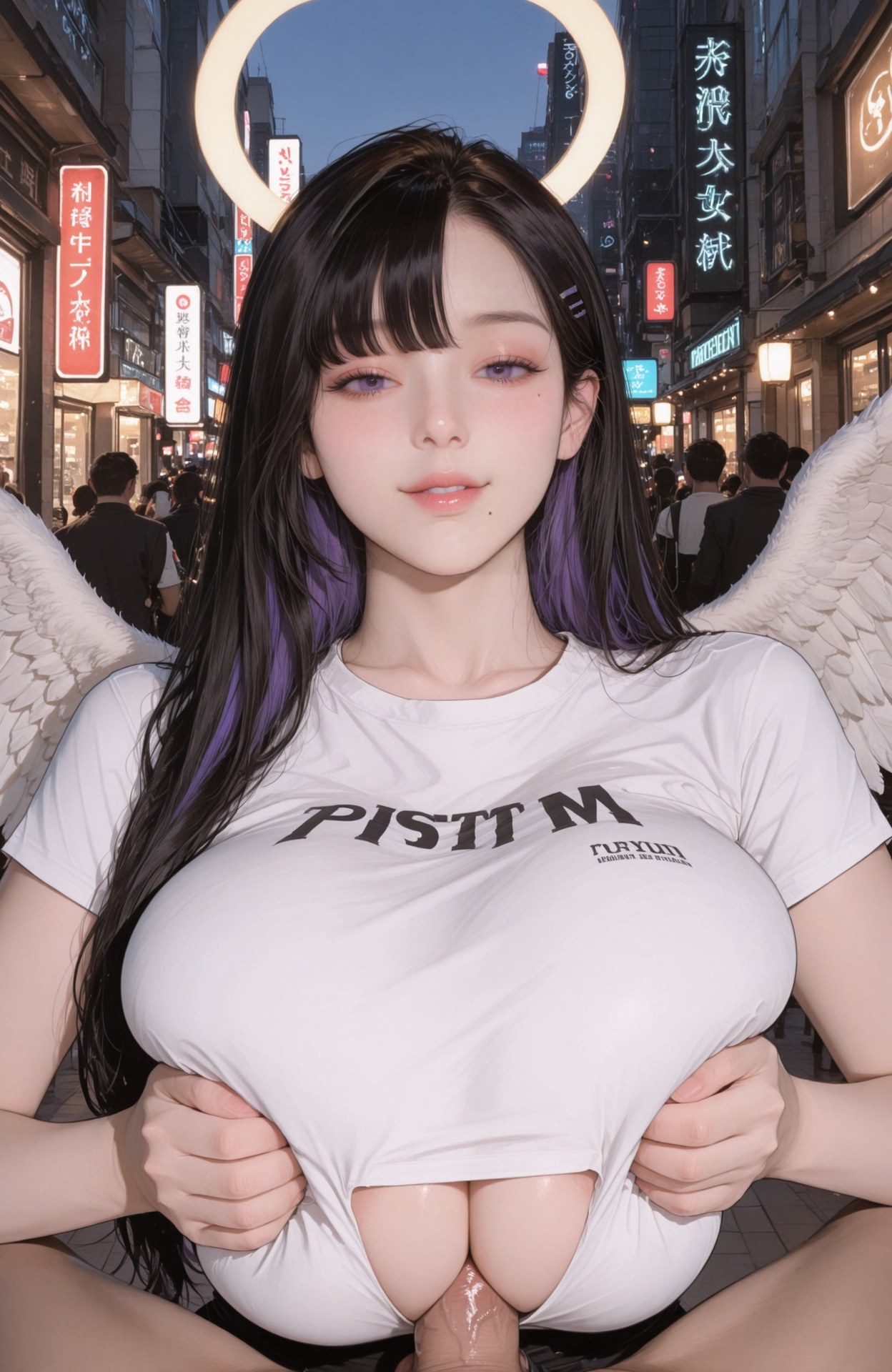 AI Generated Anime Girl - Goddess of Victory NIKKE Eunhwa bộ ảnh AI bodysuit, black stockings, wet-look styling, explicit nude detail 90P