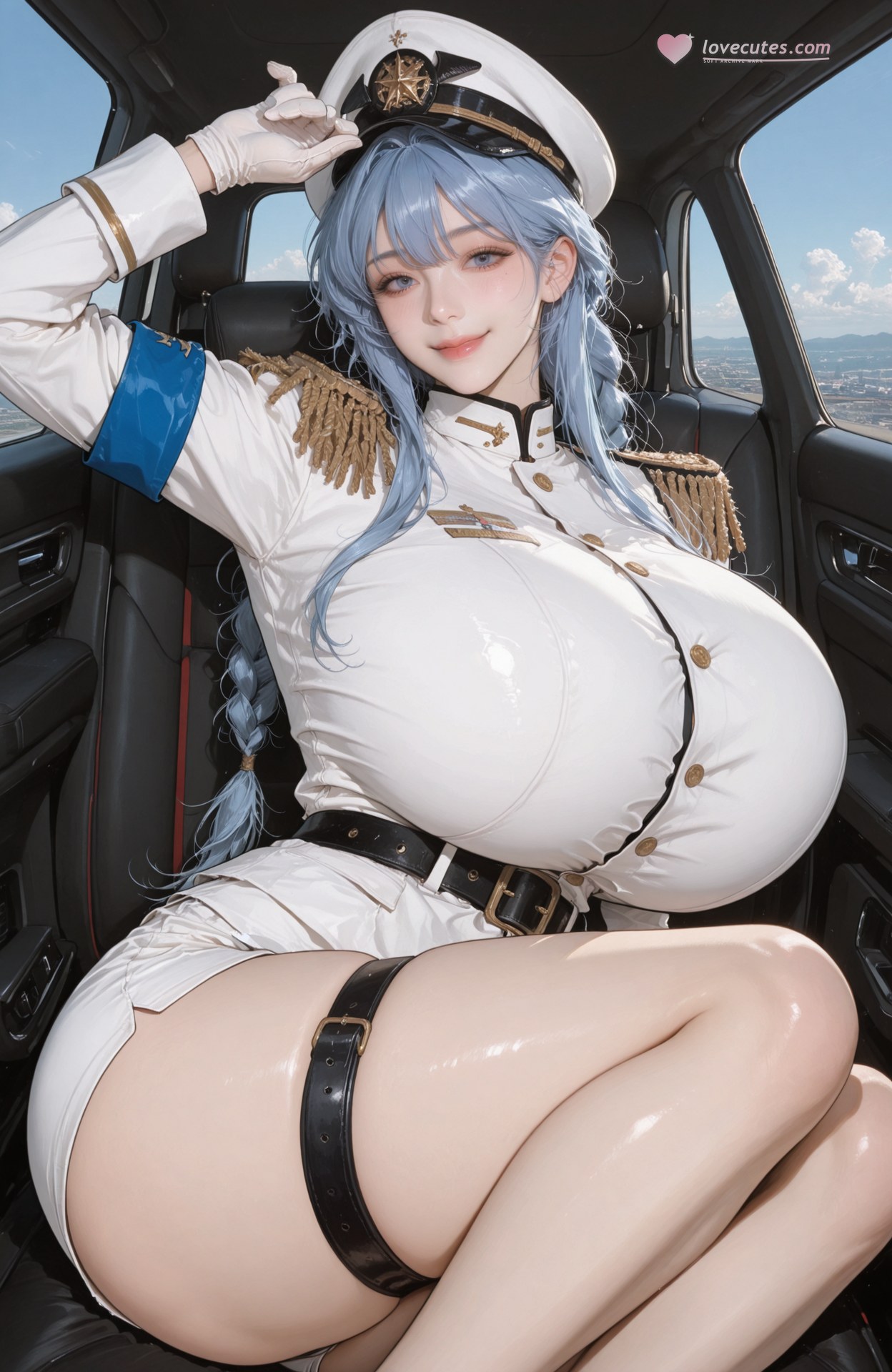 AI Generated Anime Girl - Goddess of Victory NIKKE Helm bodysuit, uniform styling, wet-look styling AI 이미지 갤러리 90P