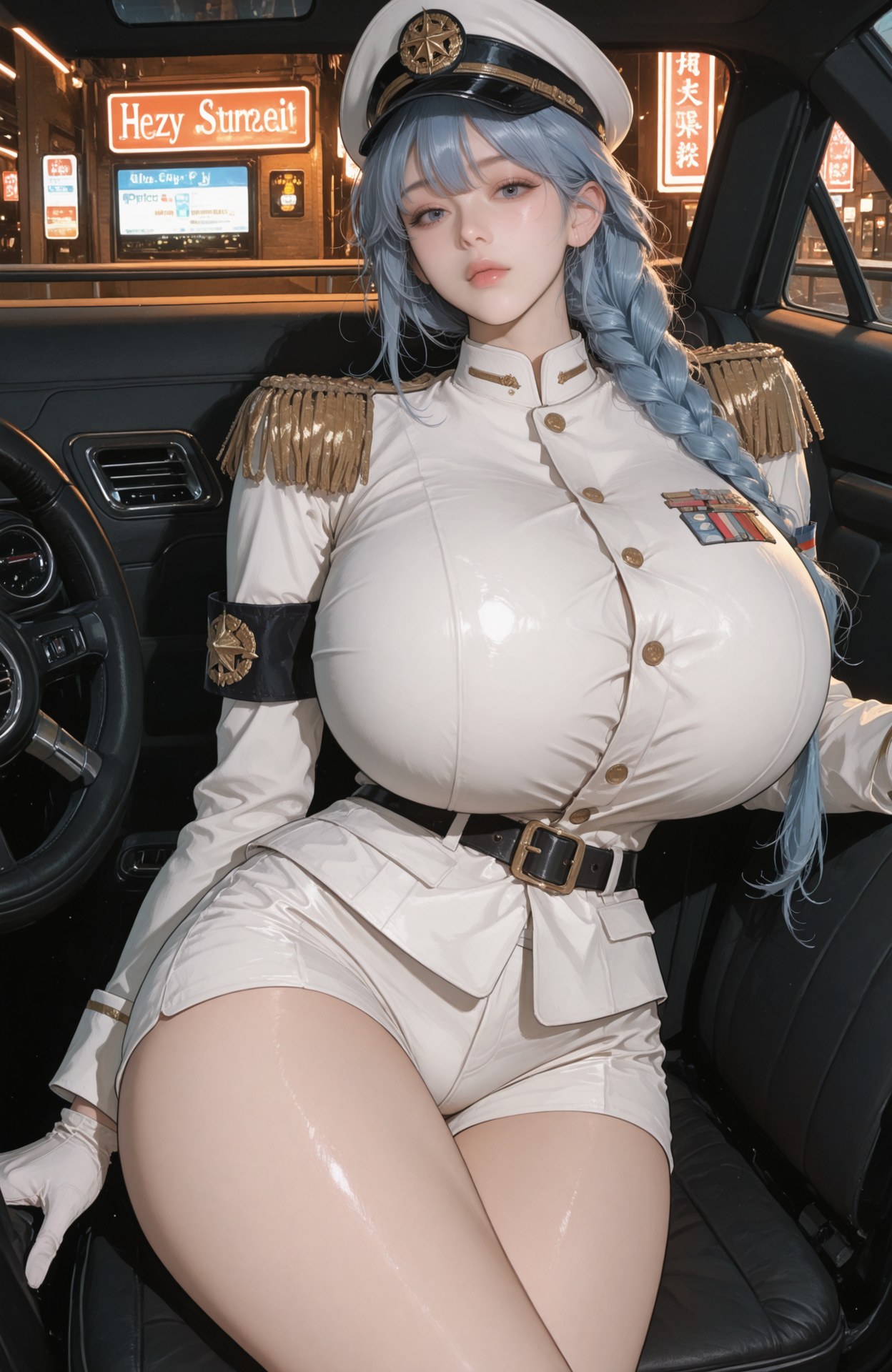 AI Generated Anime Girl - 胜利女神NIKKE Helm：紧身衣制服湿身 90P