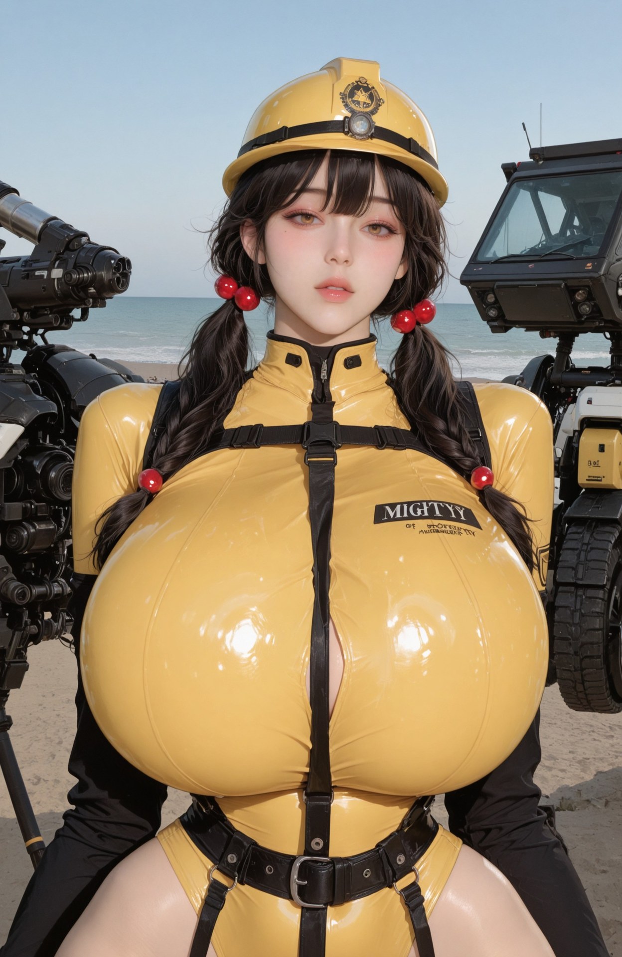 AI Generated Anime Girl - 勝利女神NIKKE Liter(nikke)：緊身衣制服海灘濕身露穴 104P