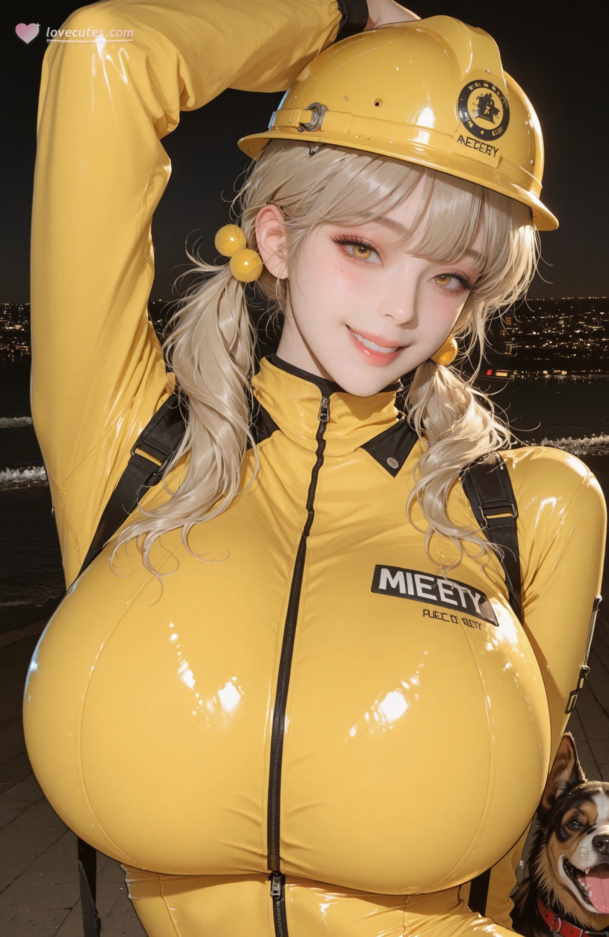 AI Generated Anime Girl - 勝利女神NIKKE Liter(nikke)：緊身衣制服海灘濕身露穴 104P