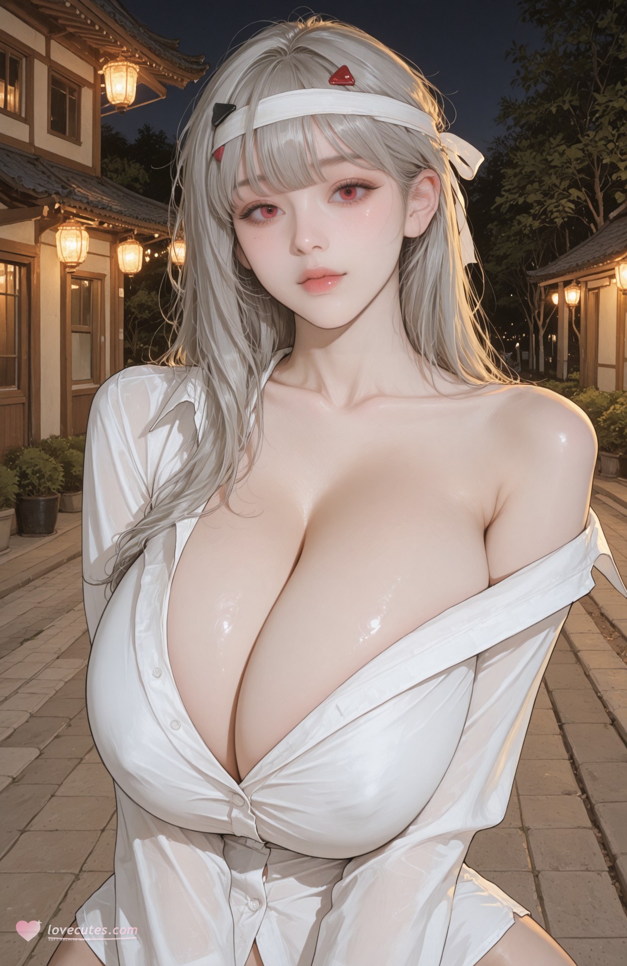 AI Generated Anime Girl - Goddess of Victory NIKKE Modernia bộ ảnh AI lace lingerie, wet-look styling, nude styling 90P